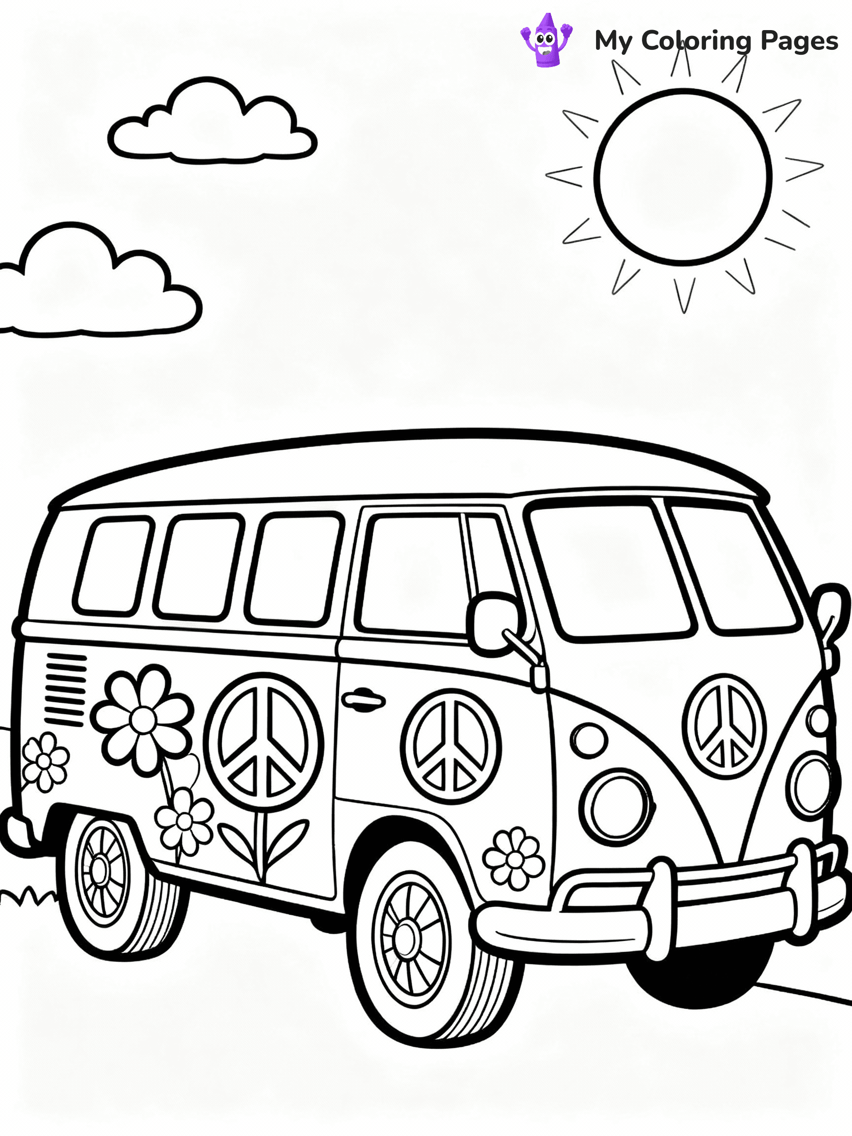 Hippie Coloring Pages - 39