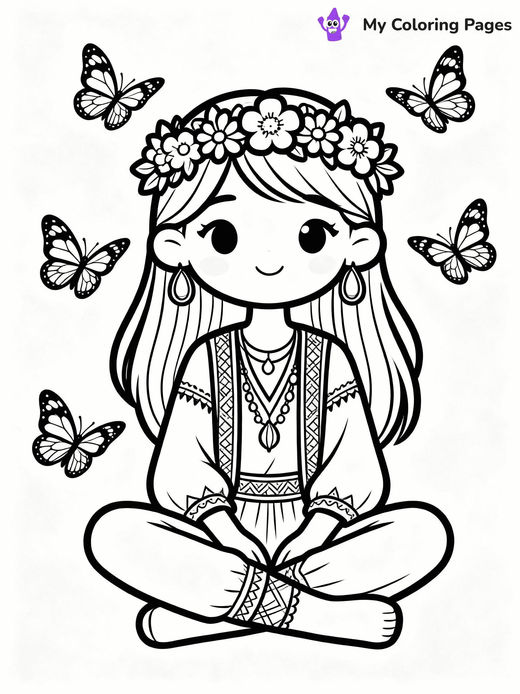 Hippie Coloring Pages - 38