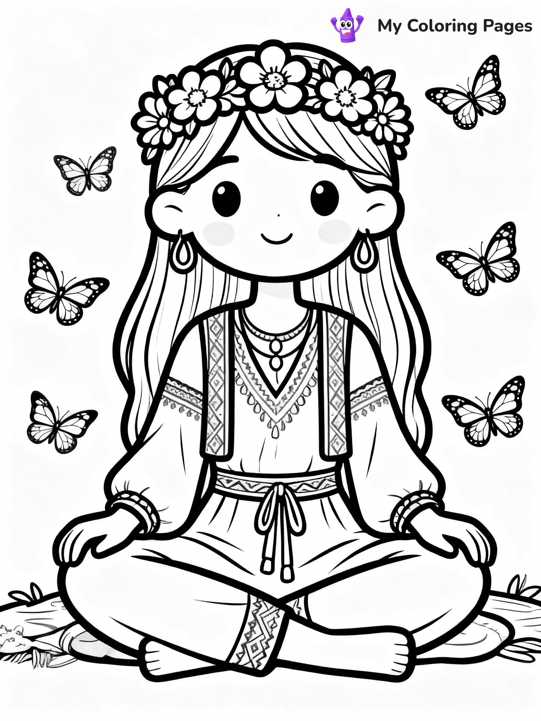 Hippie Coloring Pages - 37