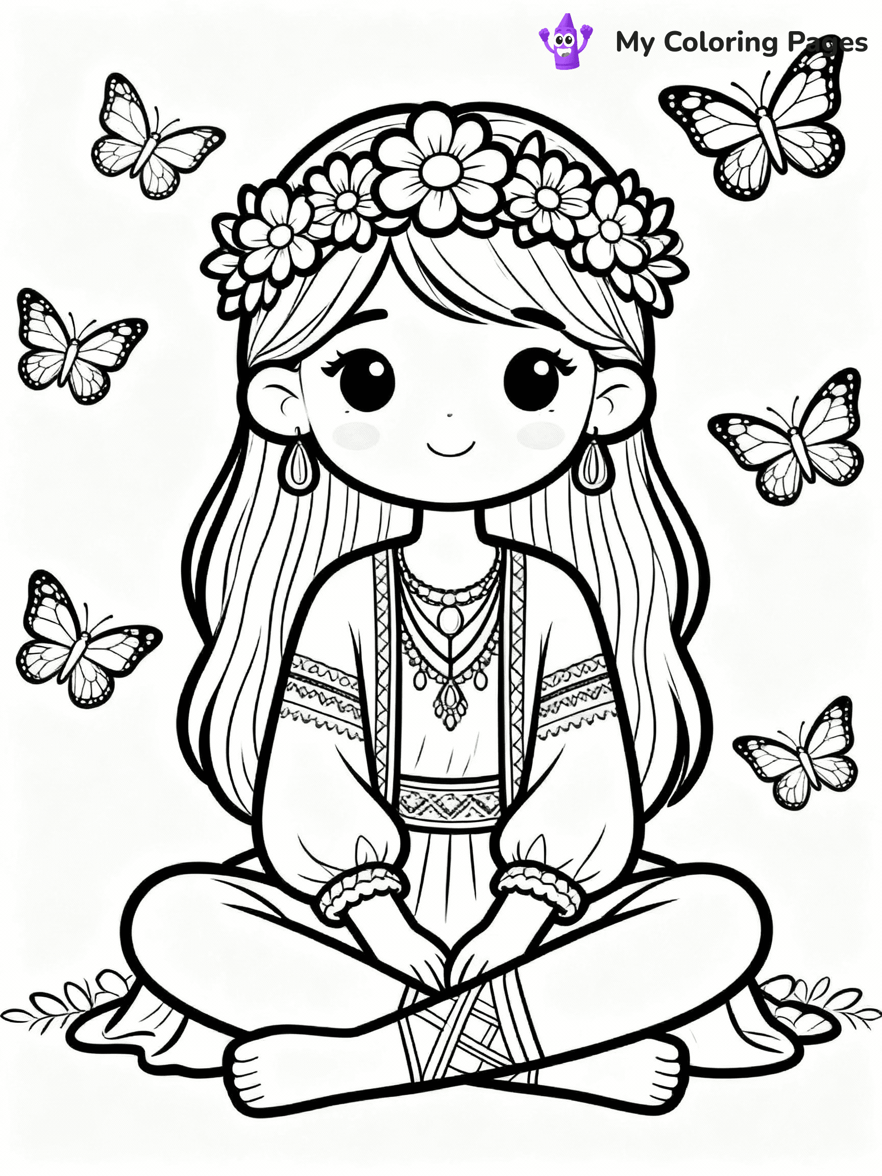 Hippie Coloring Pages - 33