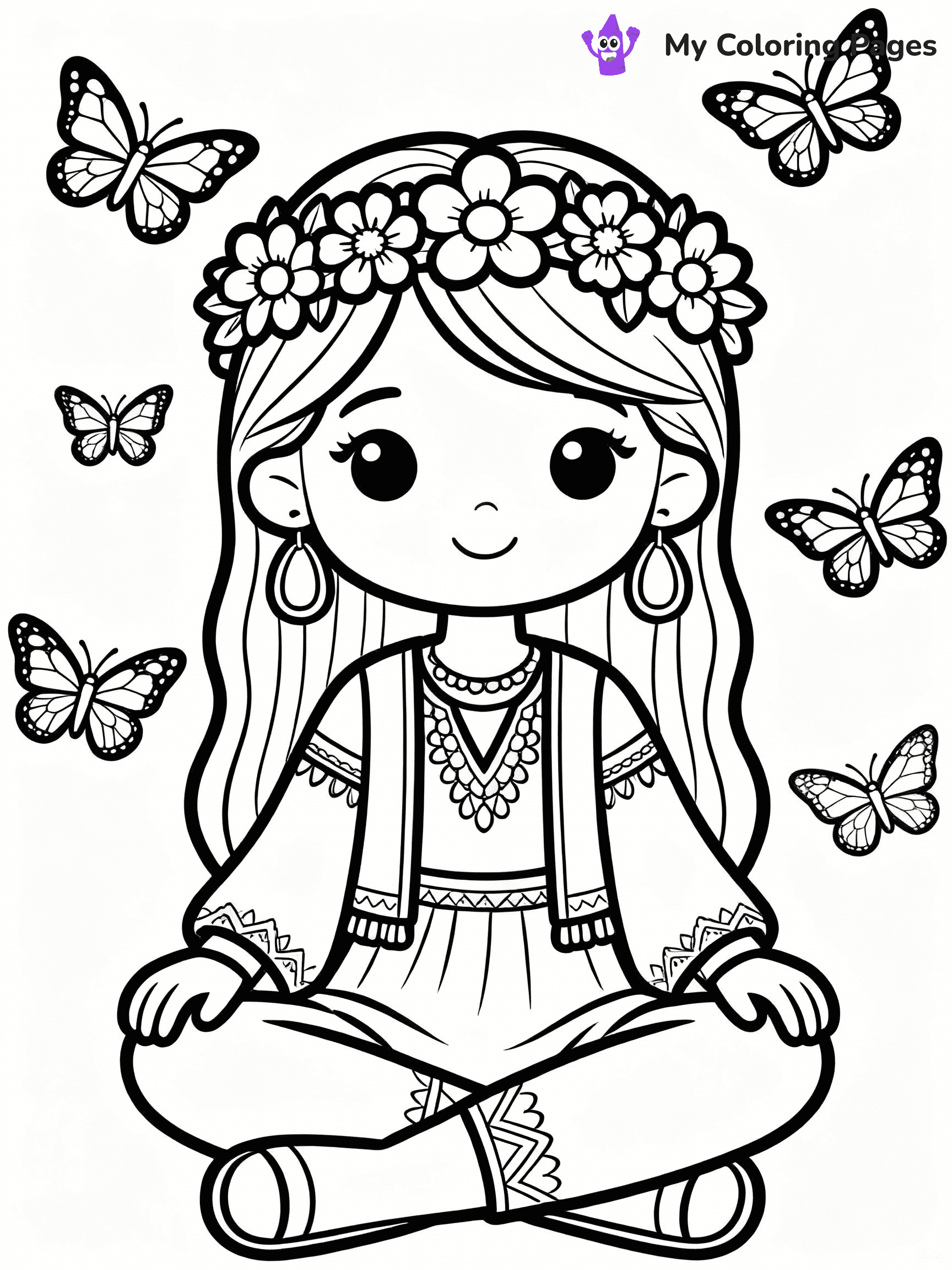 Hippie Coloring Pages - 32