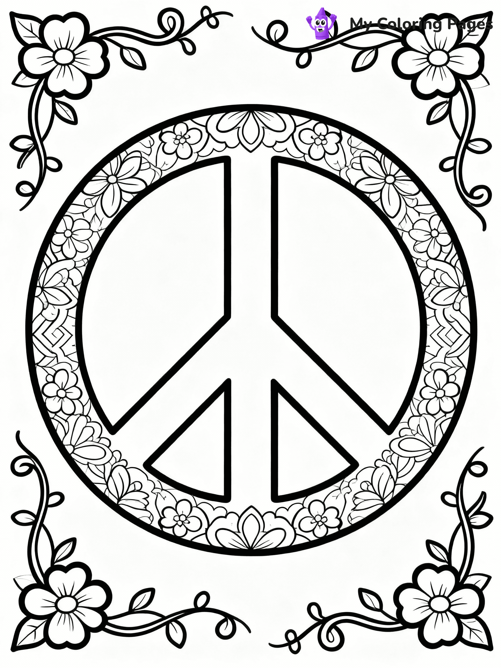 Hippie Coloring Pages - 7