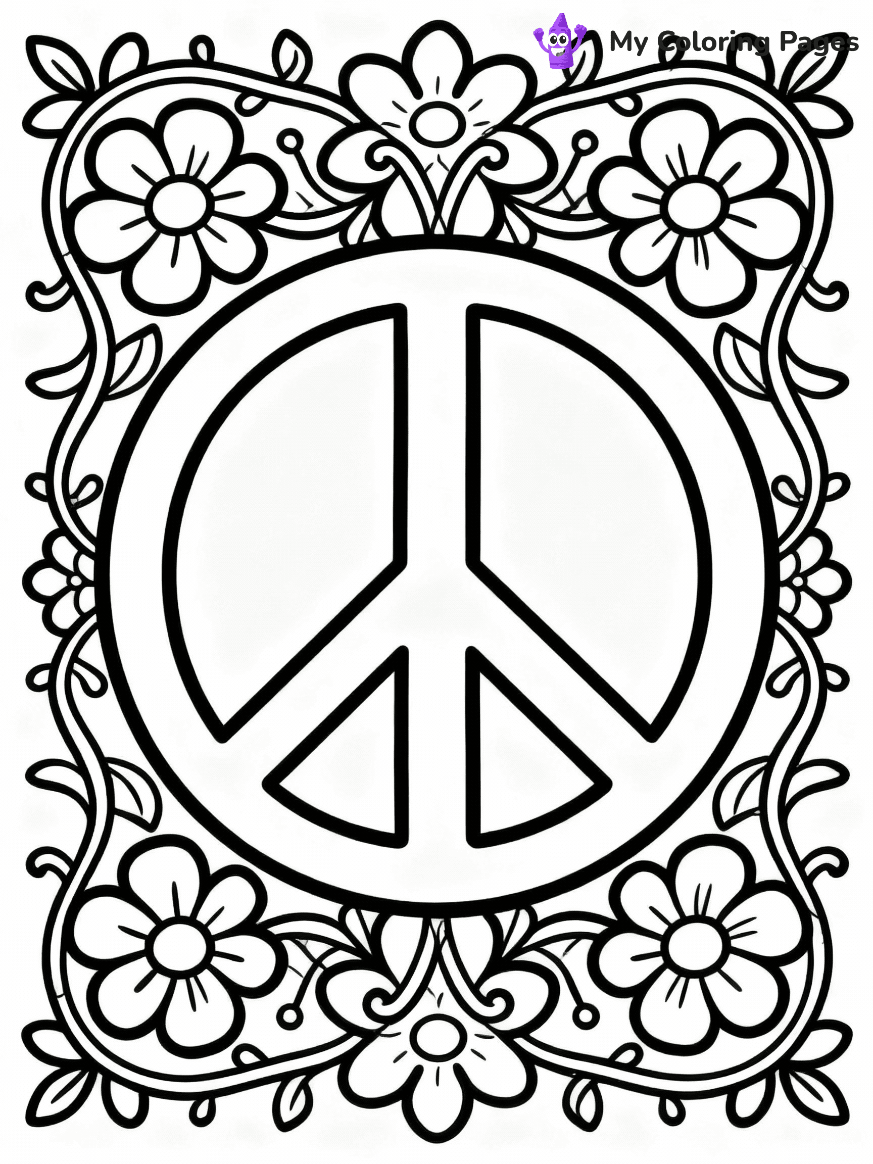 Hippie Coloring Pages - 4