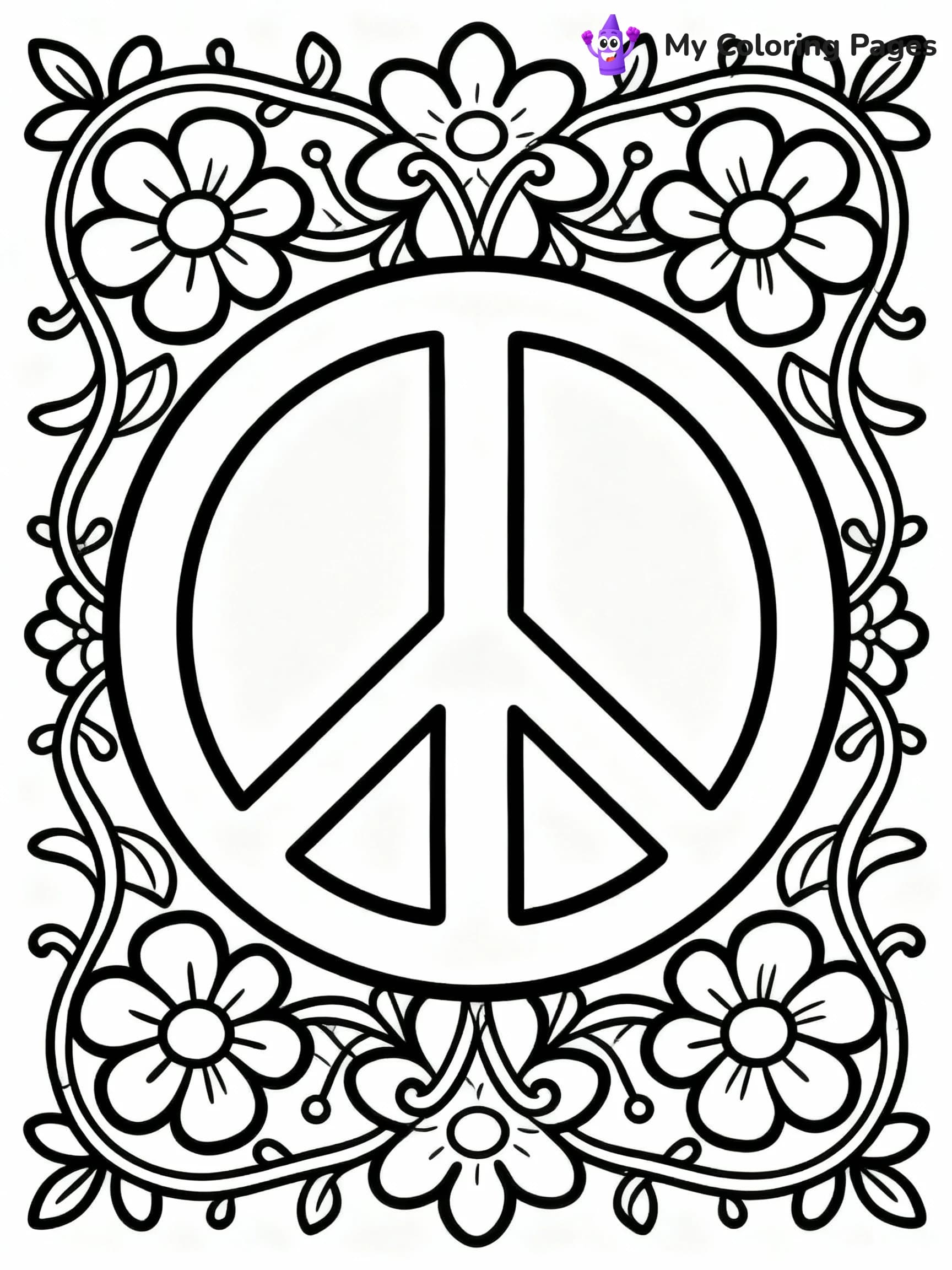 Hippie Coloring Pages - 4