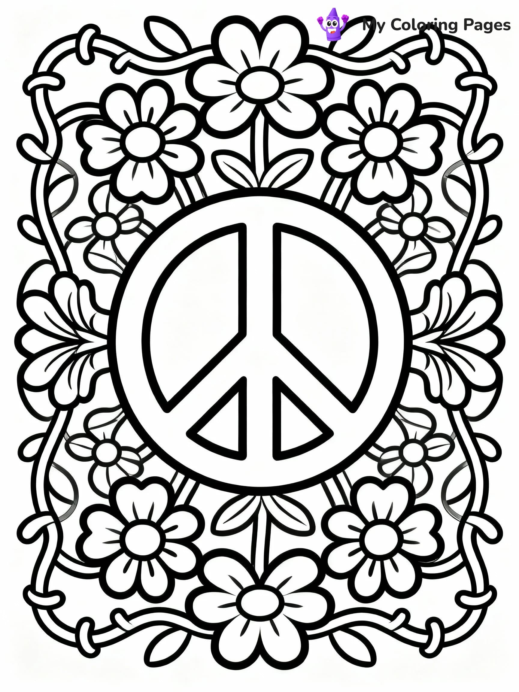 Hippie Coloring Pages - 3