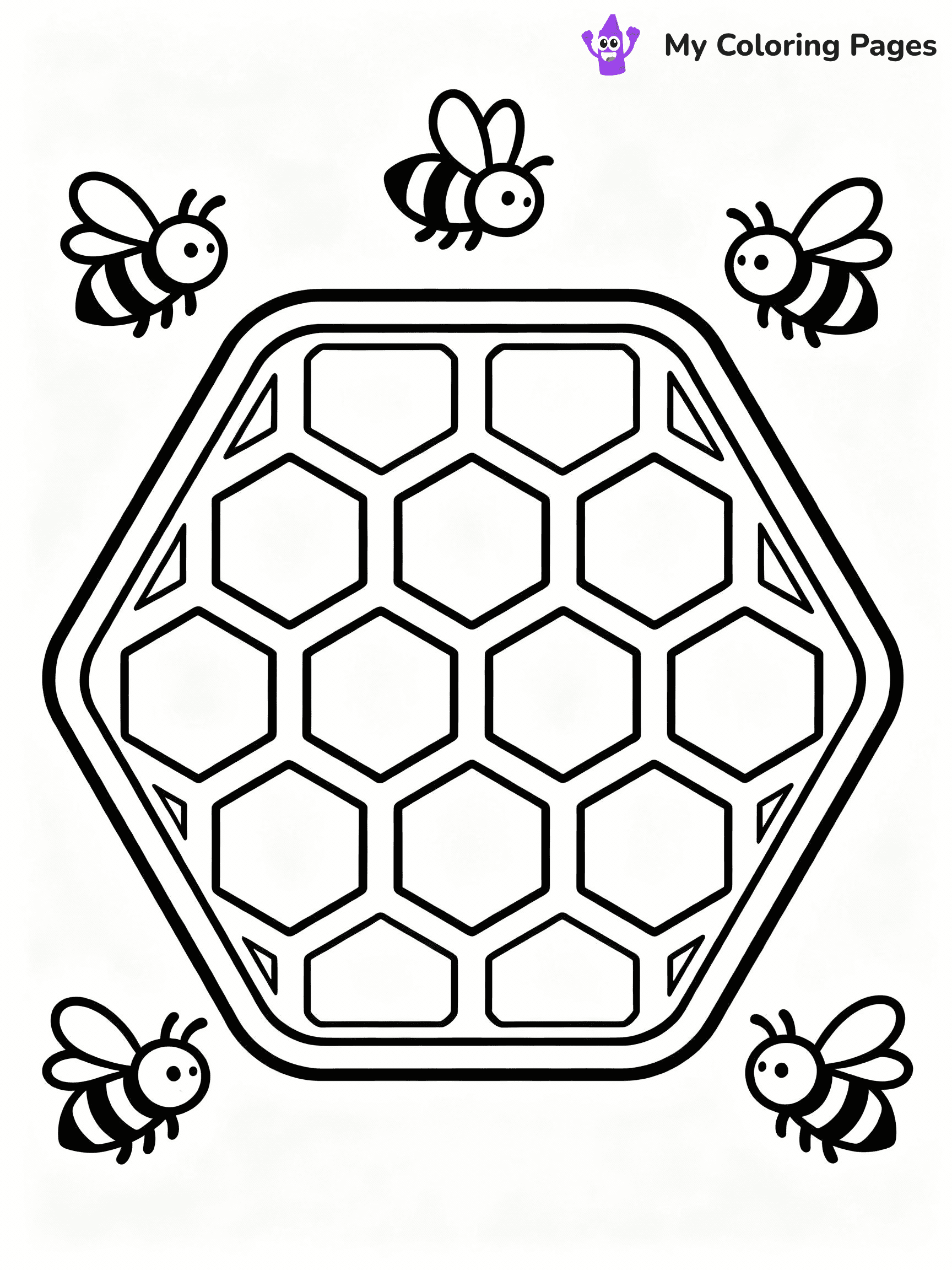 Bee Coloring Pages - 40