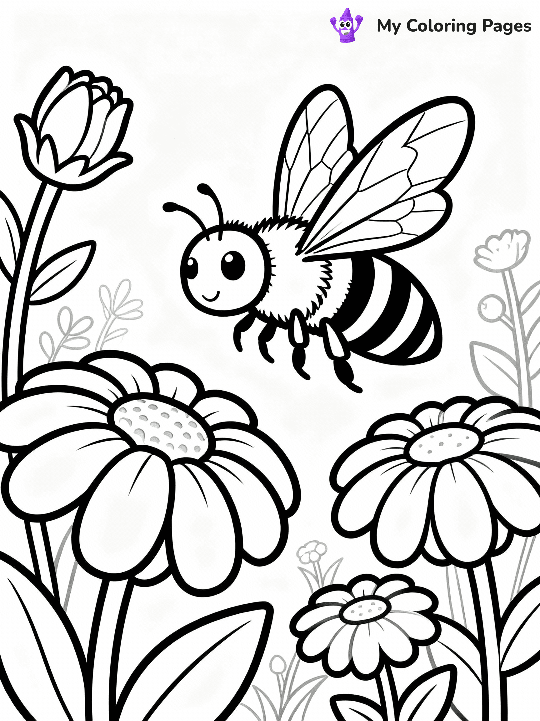 Bee Coloring Pages - 28