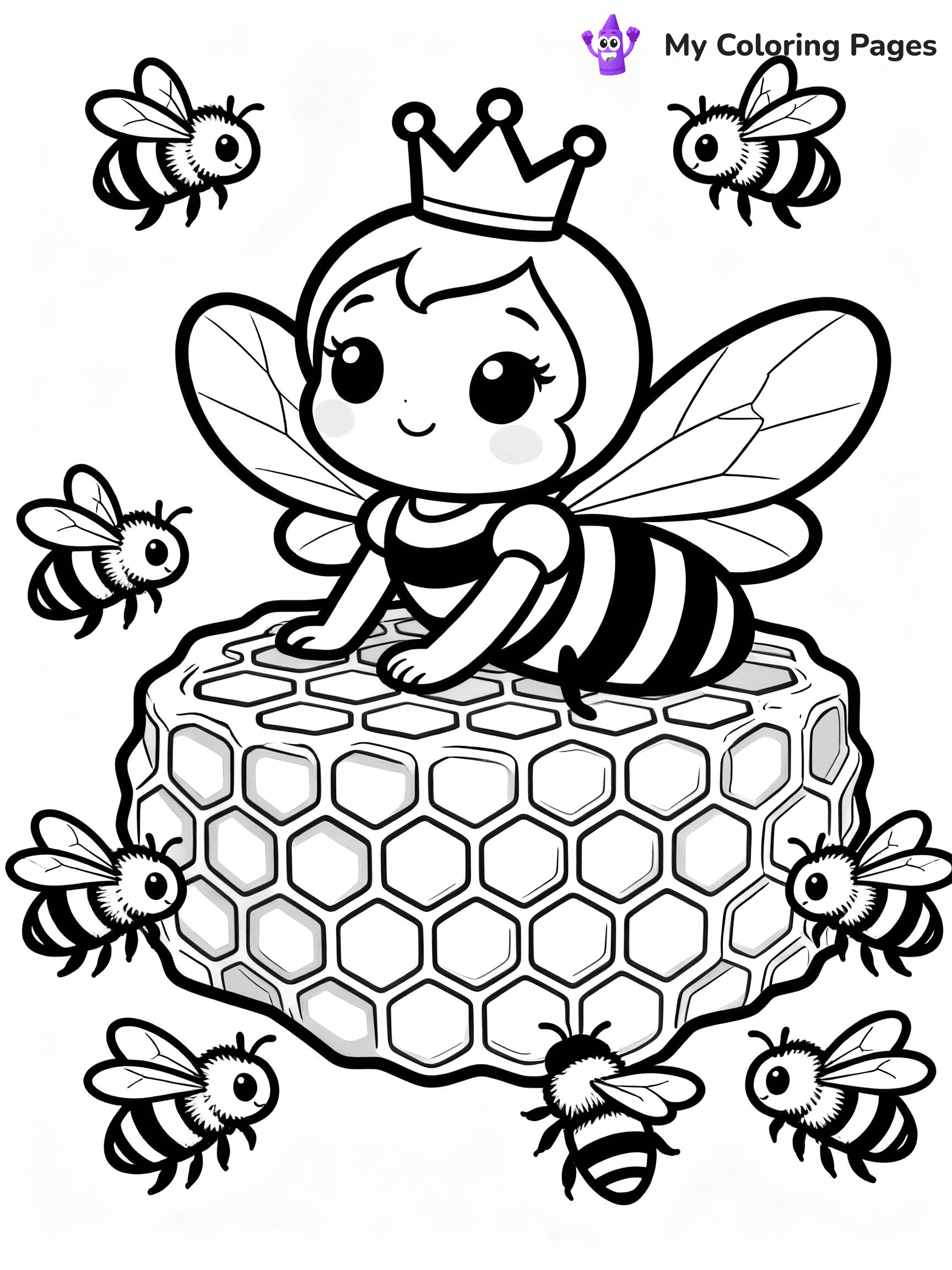 Bee Coloring Pages - 26