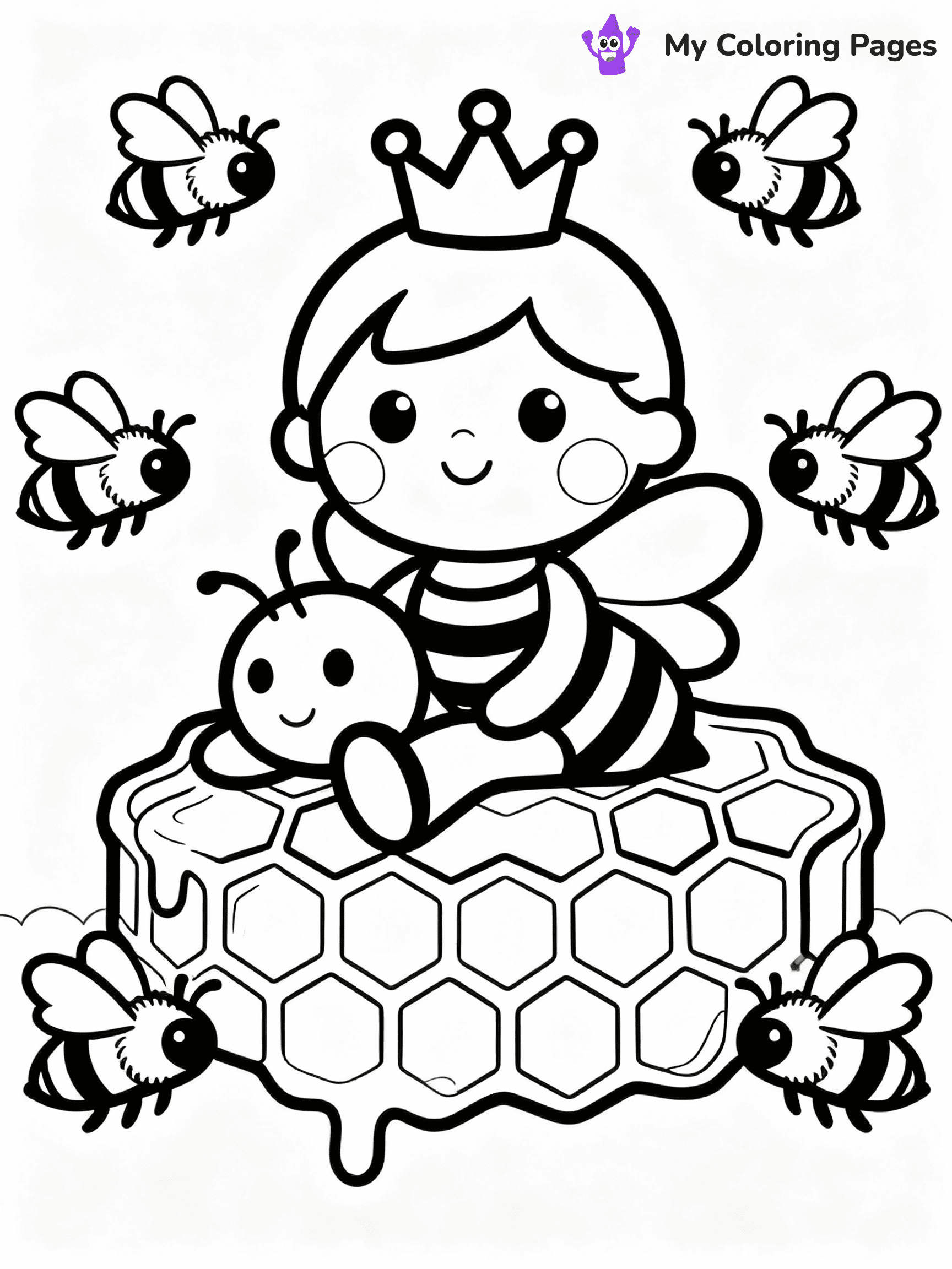 Bee Coloring Pages - 25