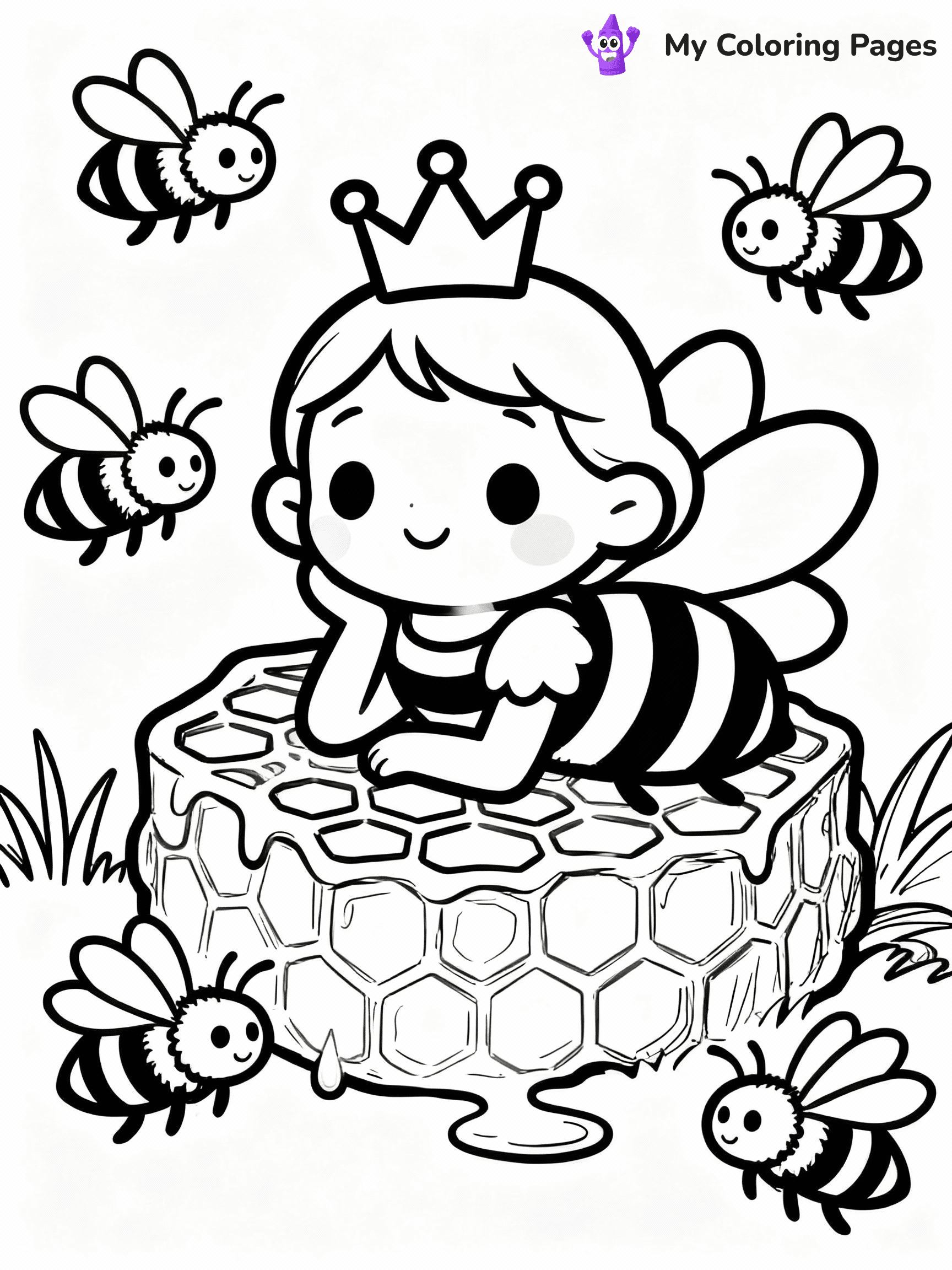 Bee Coloring Pages - 24