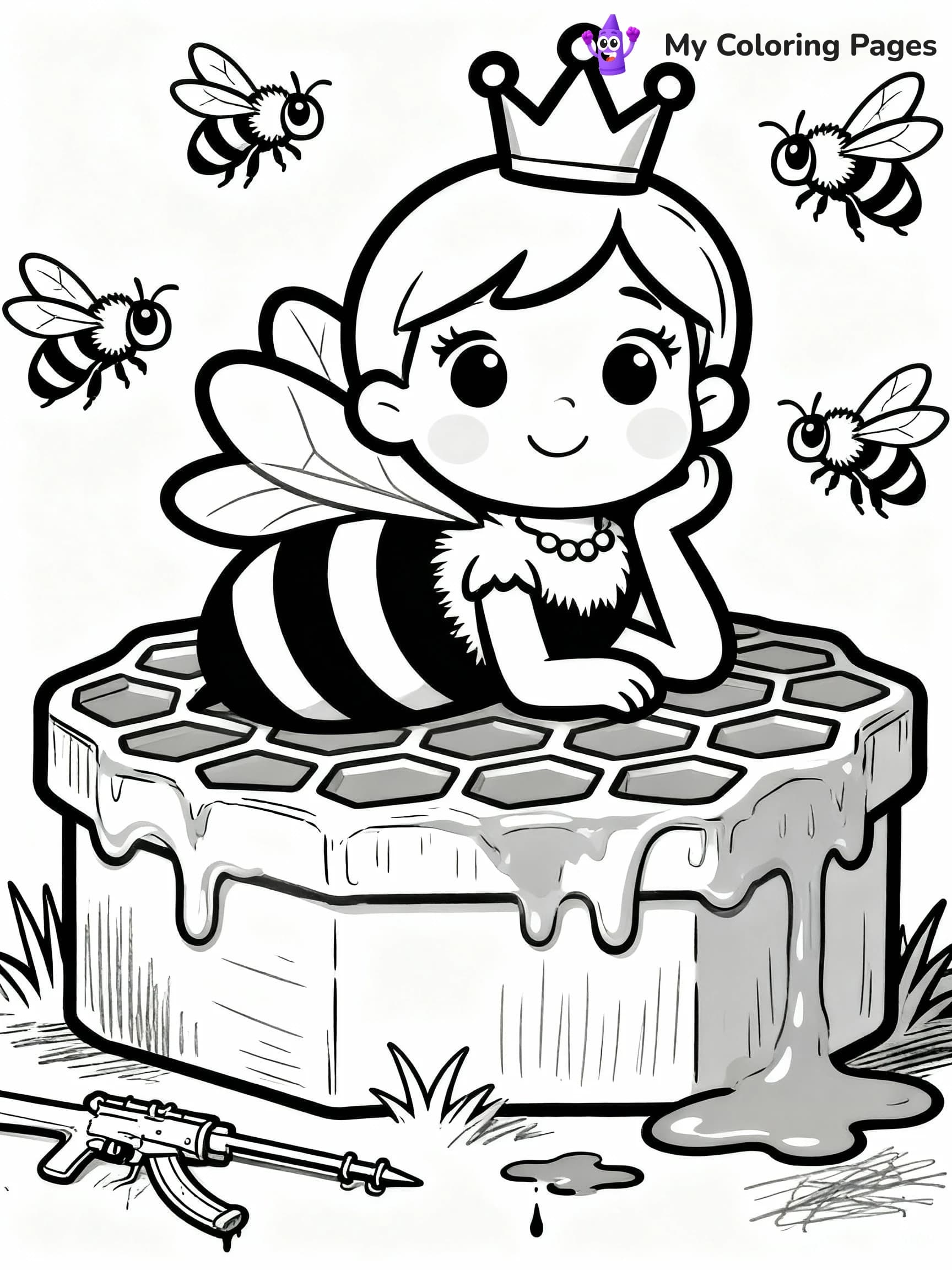 Bee Coloring Pages - 23