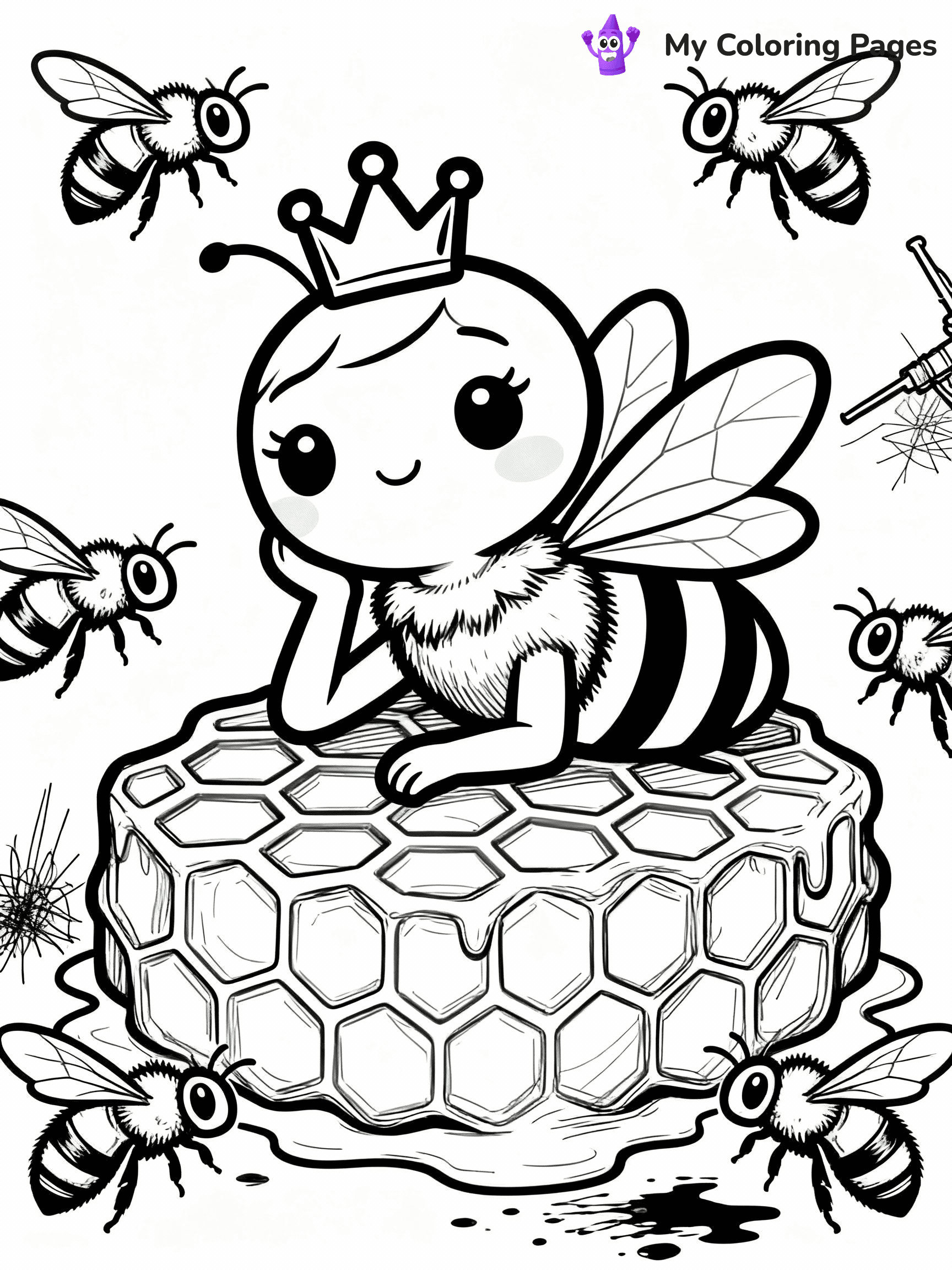 Bee Coloring Pages - 22