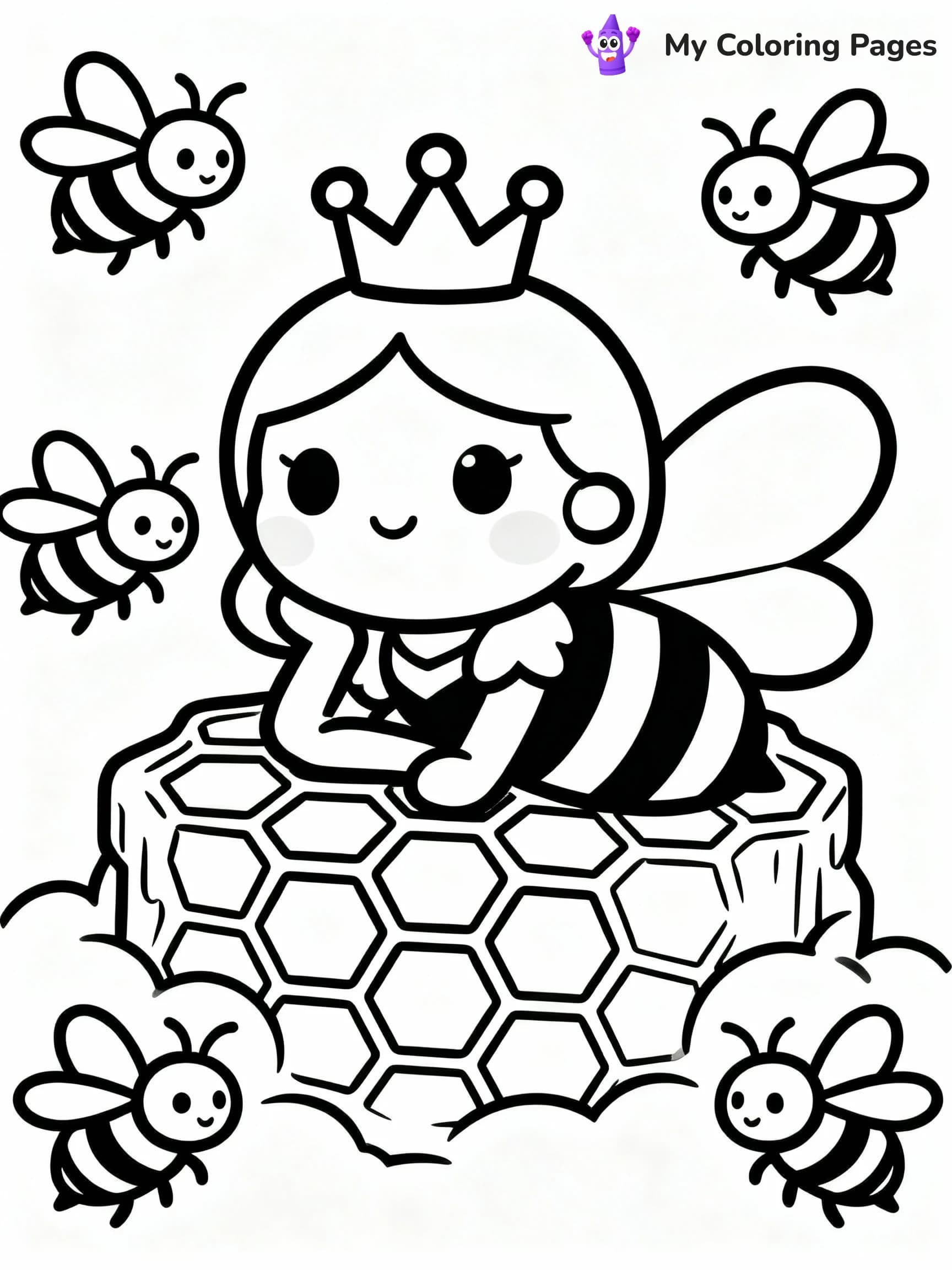 Bee Coloring Pages - 21