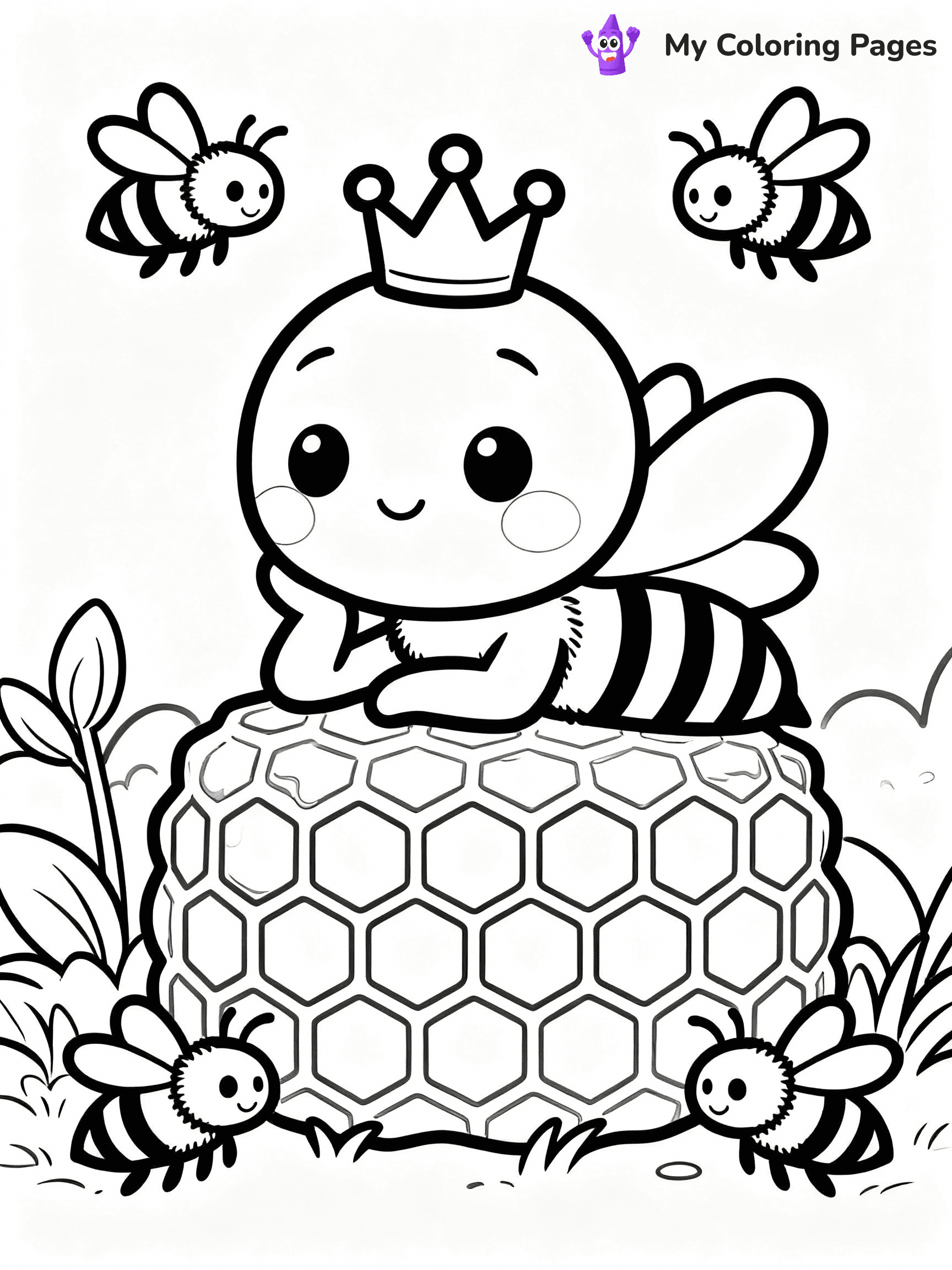 Bee Coloring Pages - 20