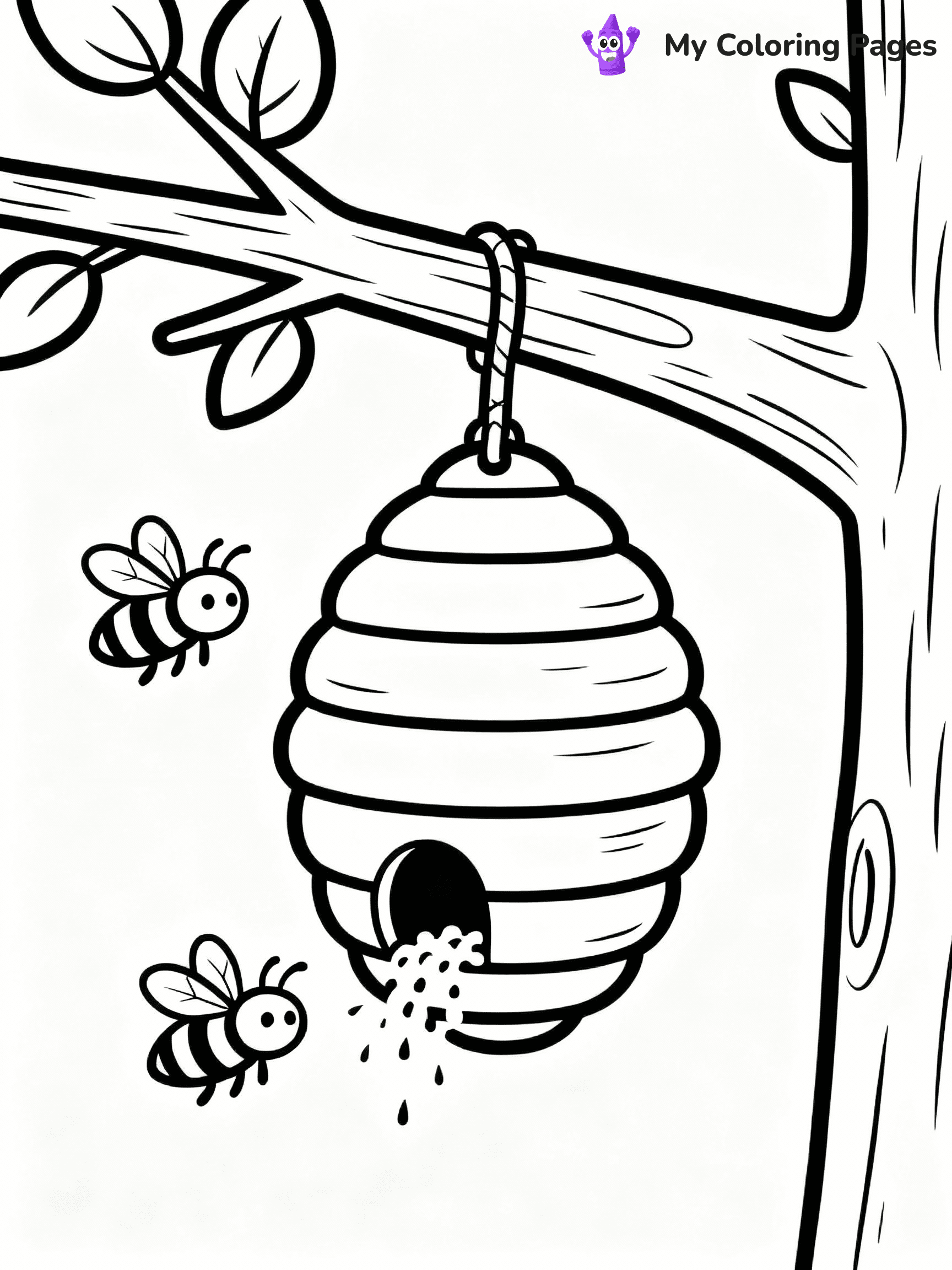 Bee Coloring Pages - 6