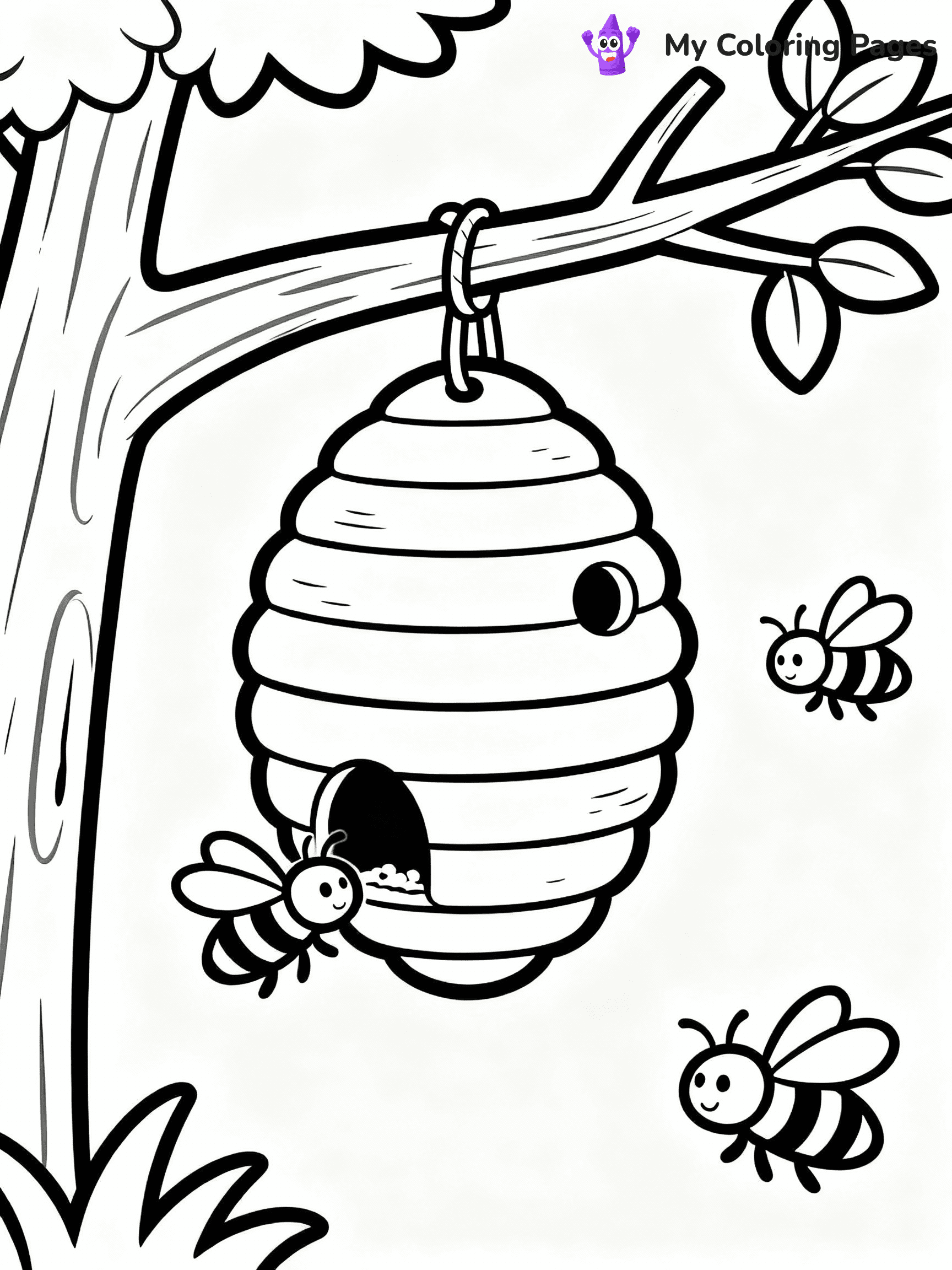 Bee Coloring Pages - 3