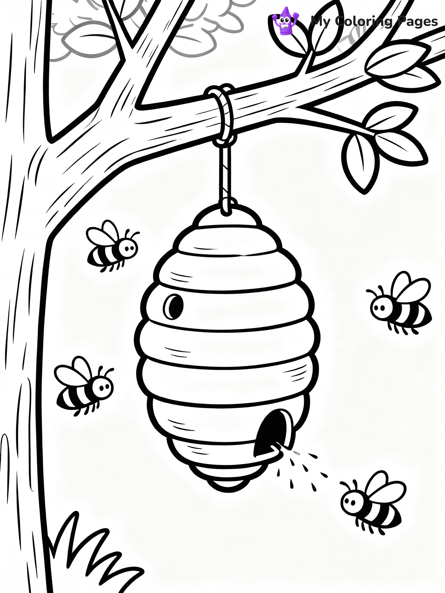 Bee Coloring Pages - 2