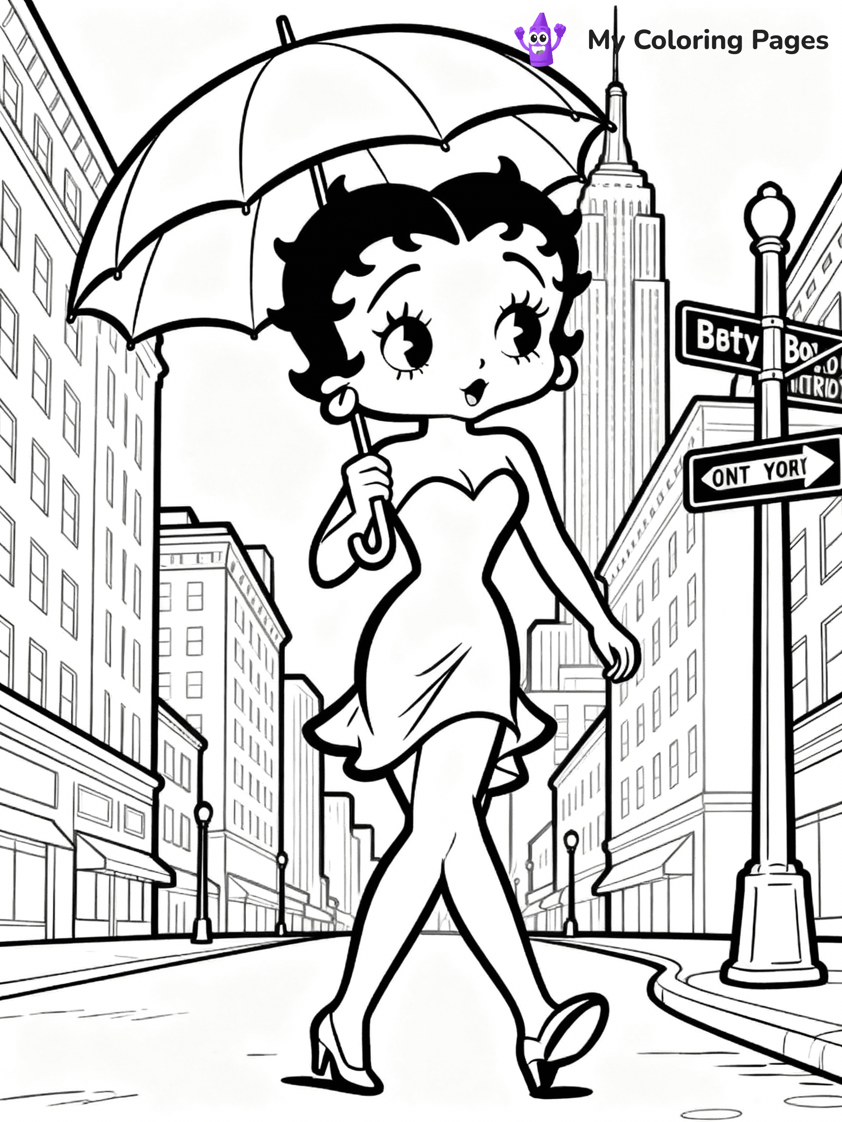 Betty Boop Coloring Pages - 20