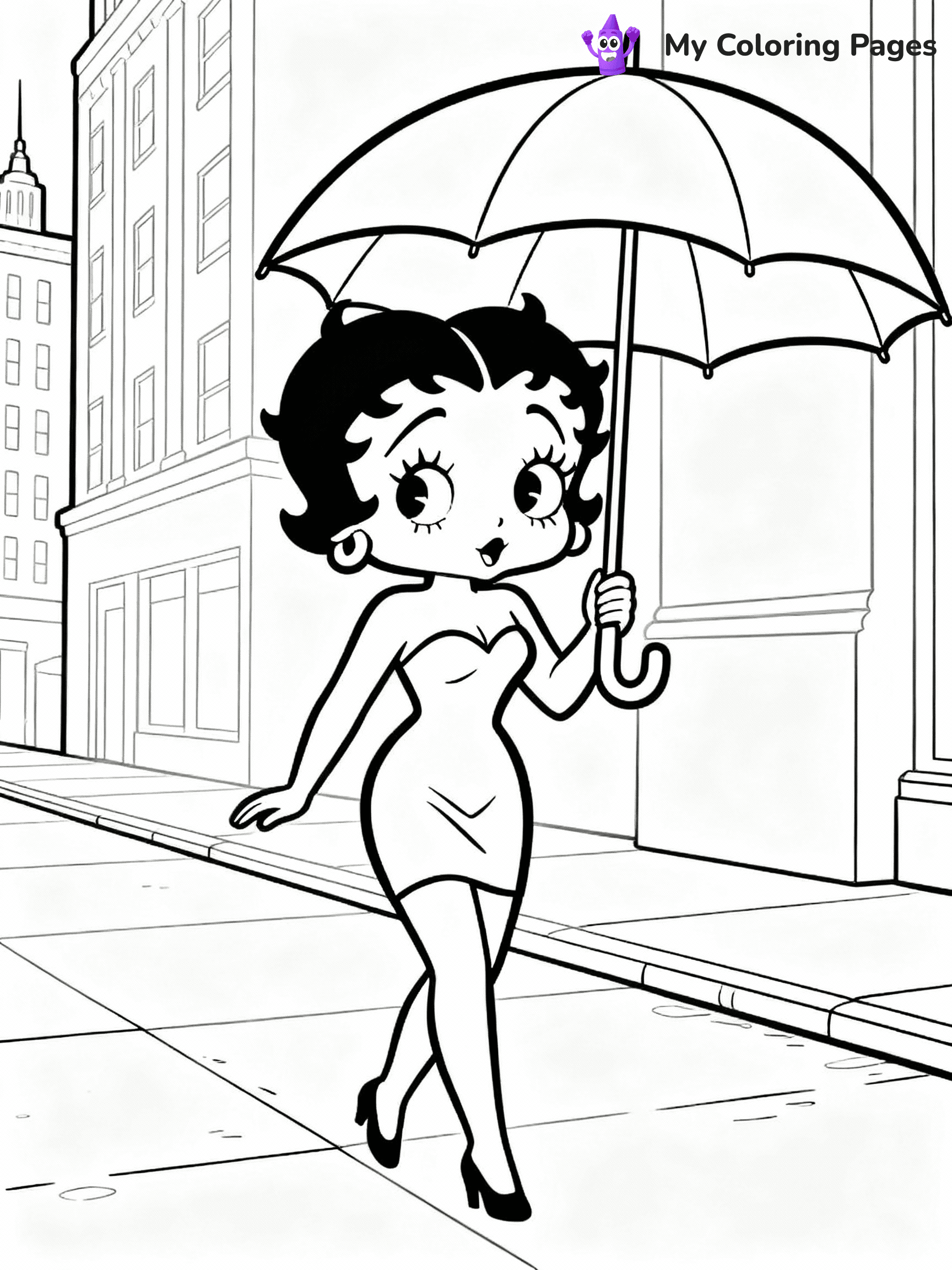 Betty Boop Coloring Pages - 18
