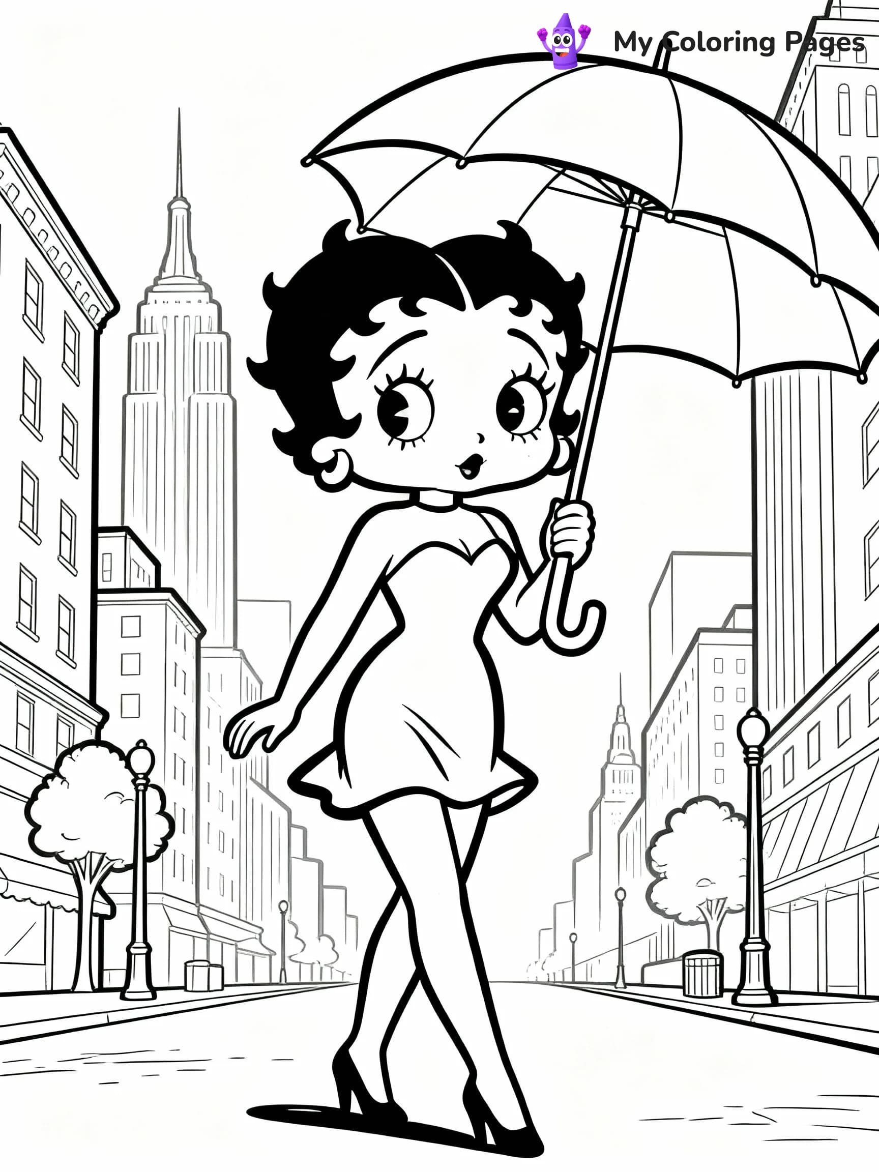Betty Boop Coloring Pages - 17