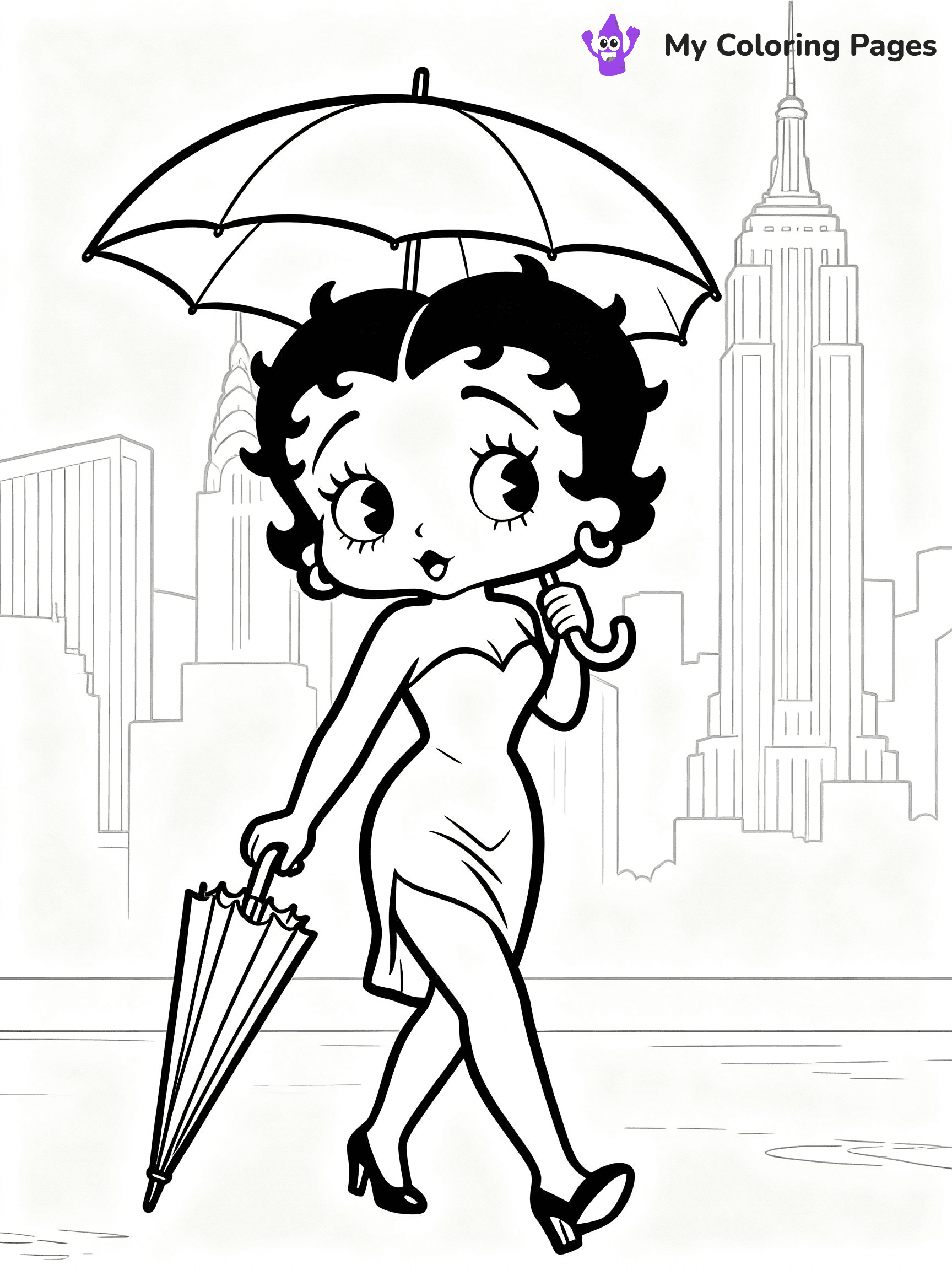 Betty Boop Coloring Pages - 16