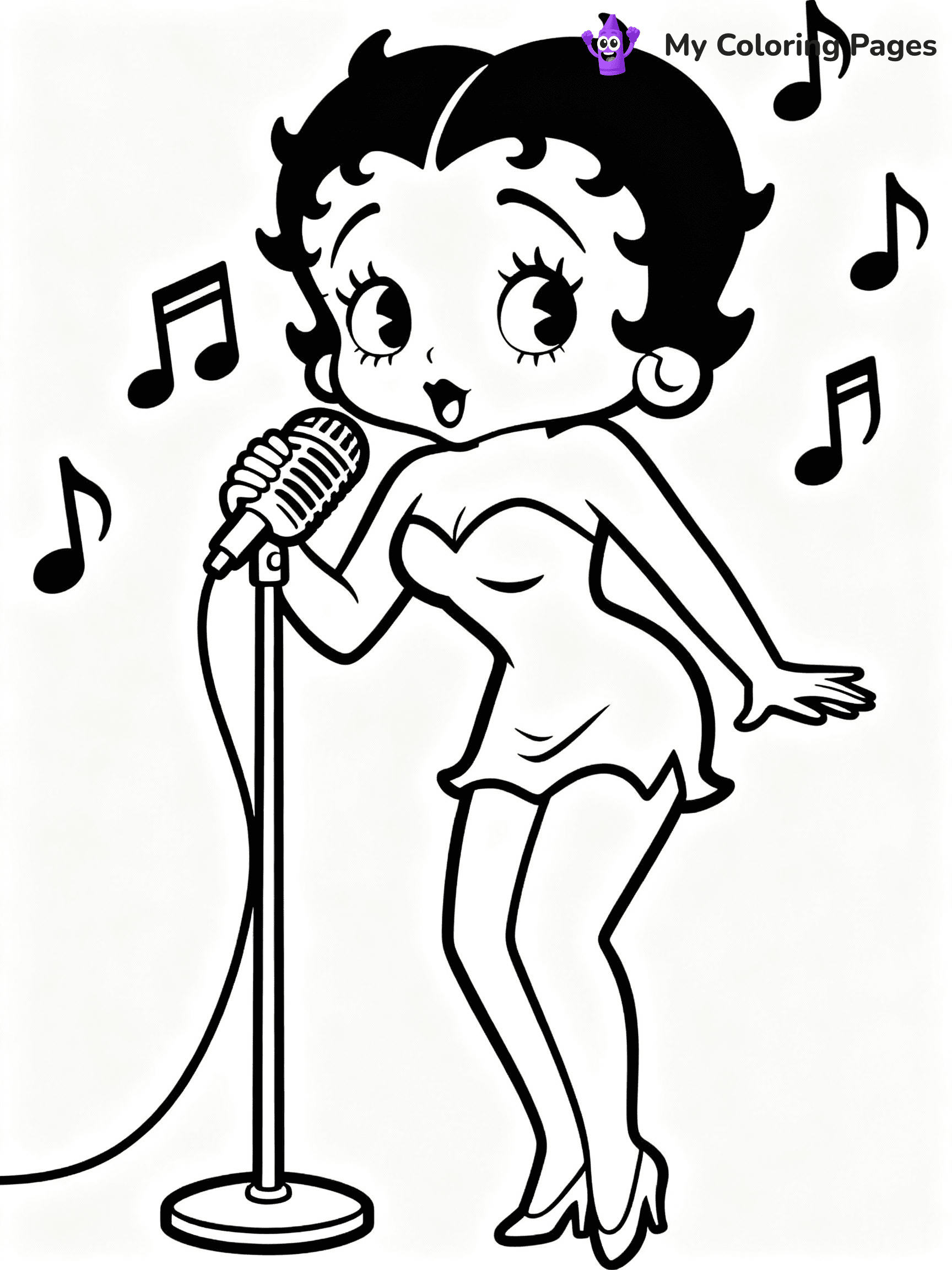Betty Boop Coloring Pages - 10