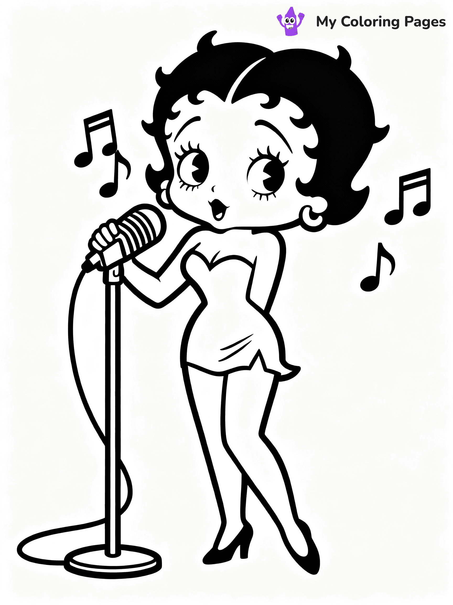 Betty Boop Coloring Pages - 9