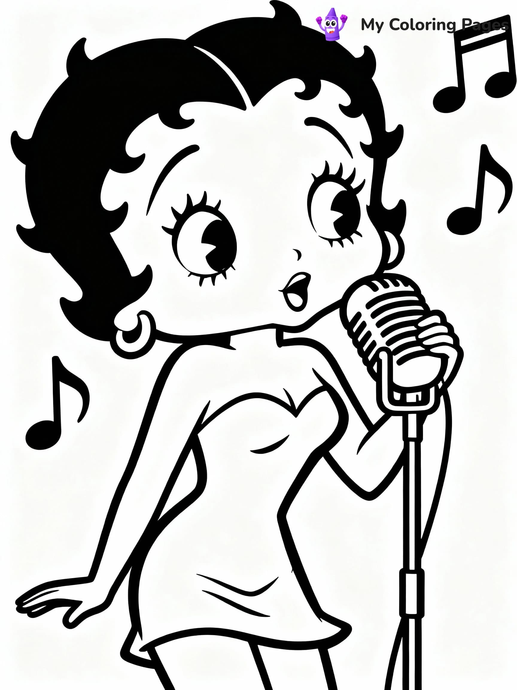 Betty Boop Coloring Pages - 8