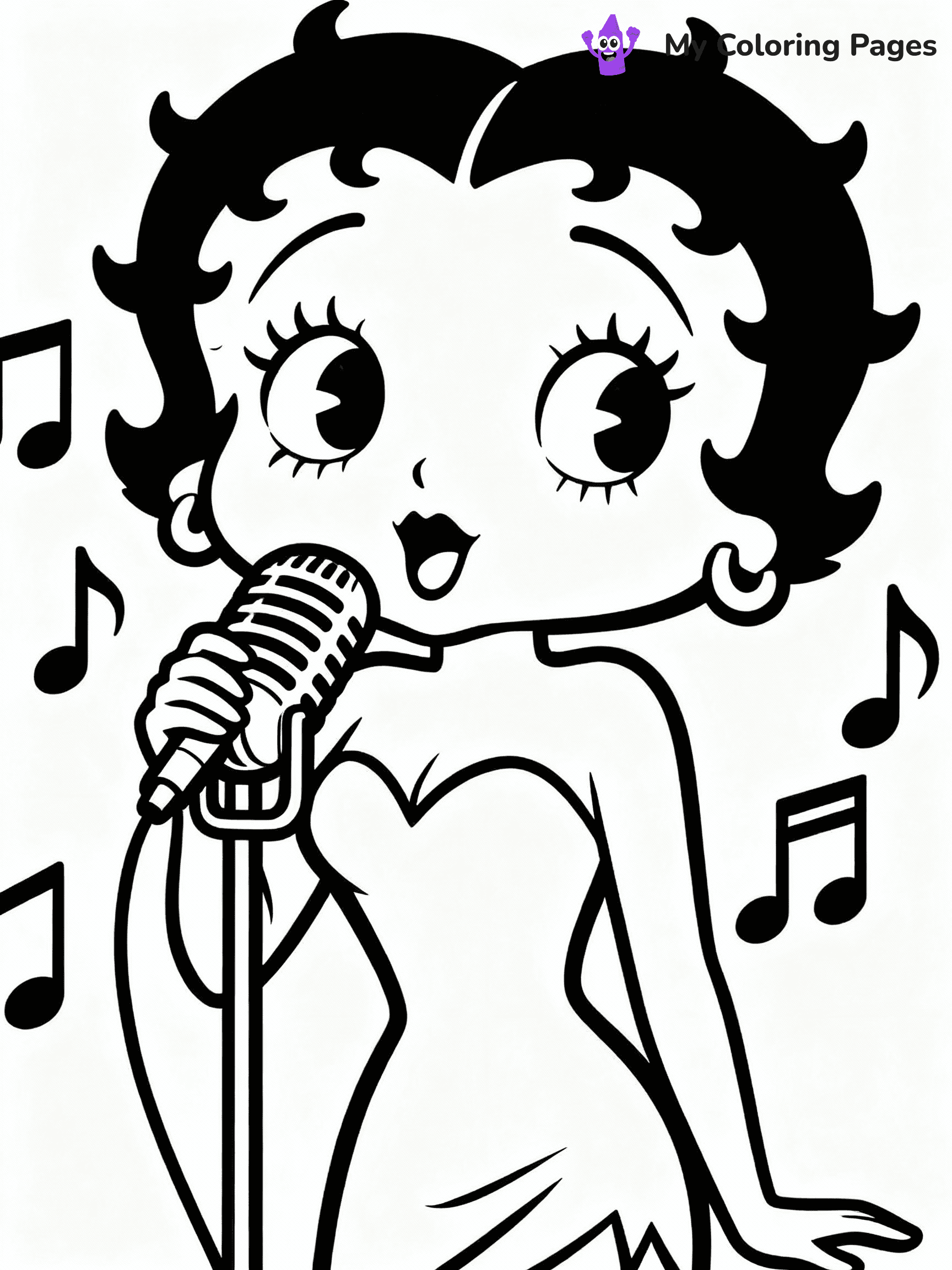Betty Boop Coloring Pages - 7