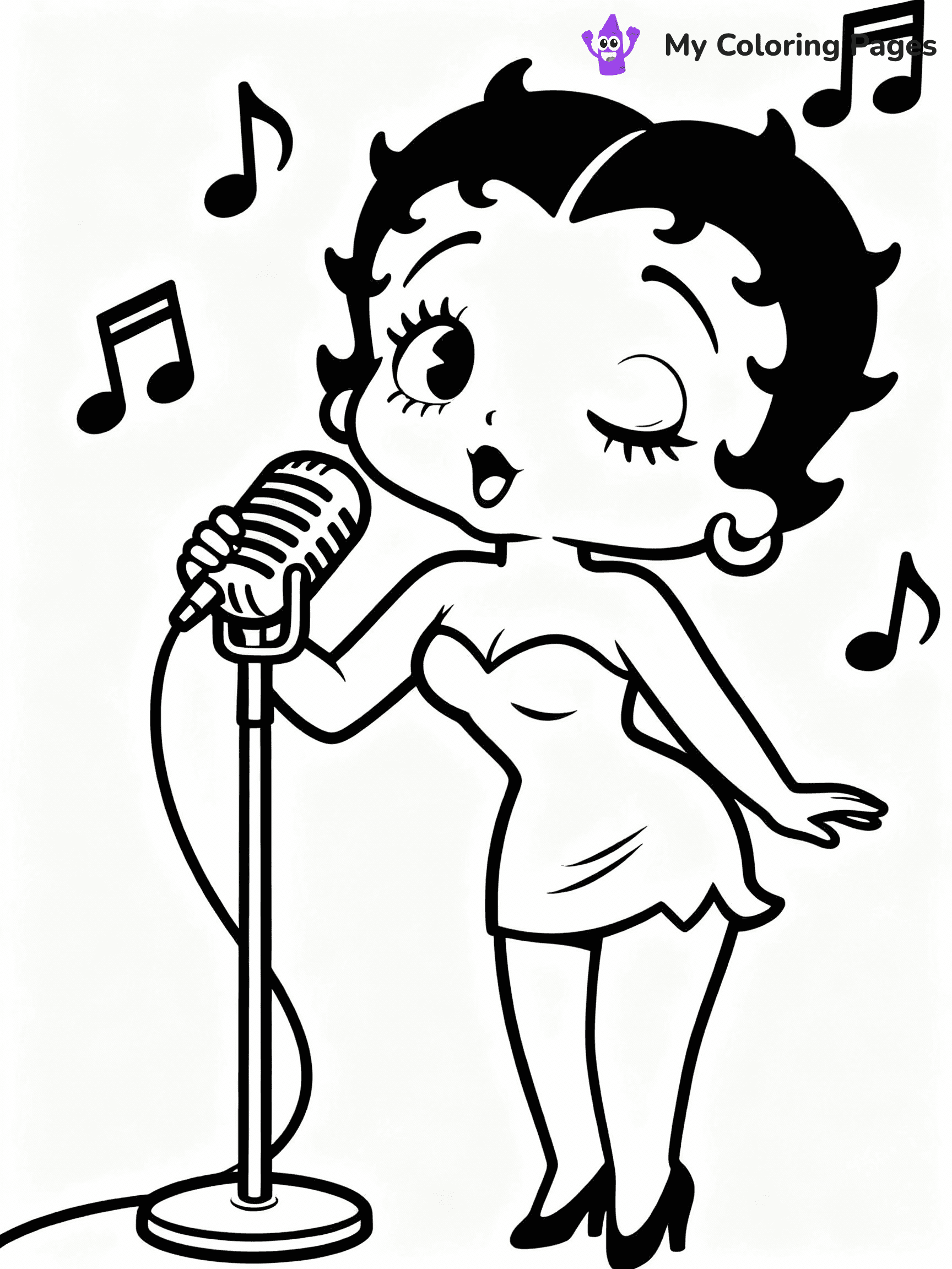 Betty Boop Coloring Pages - 6