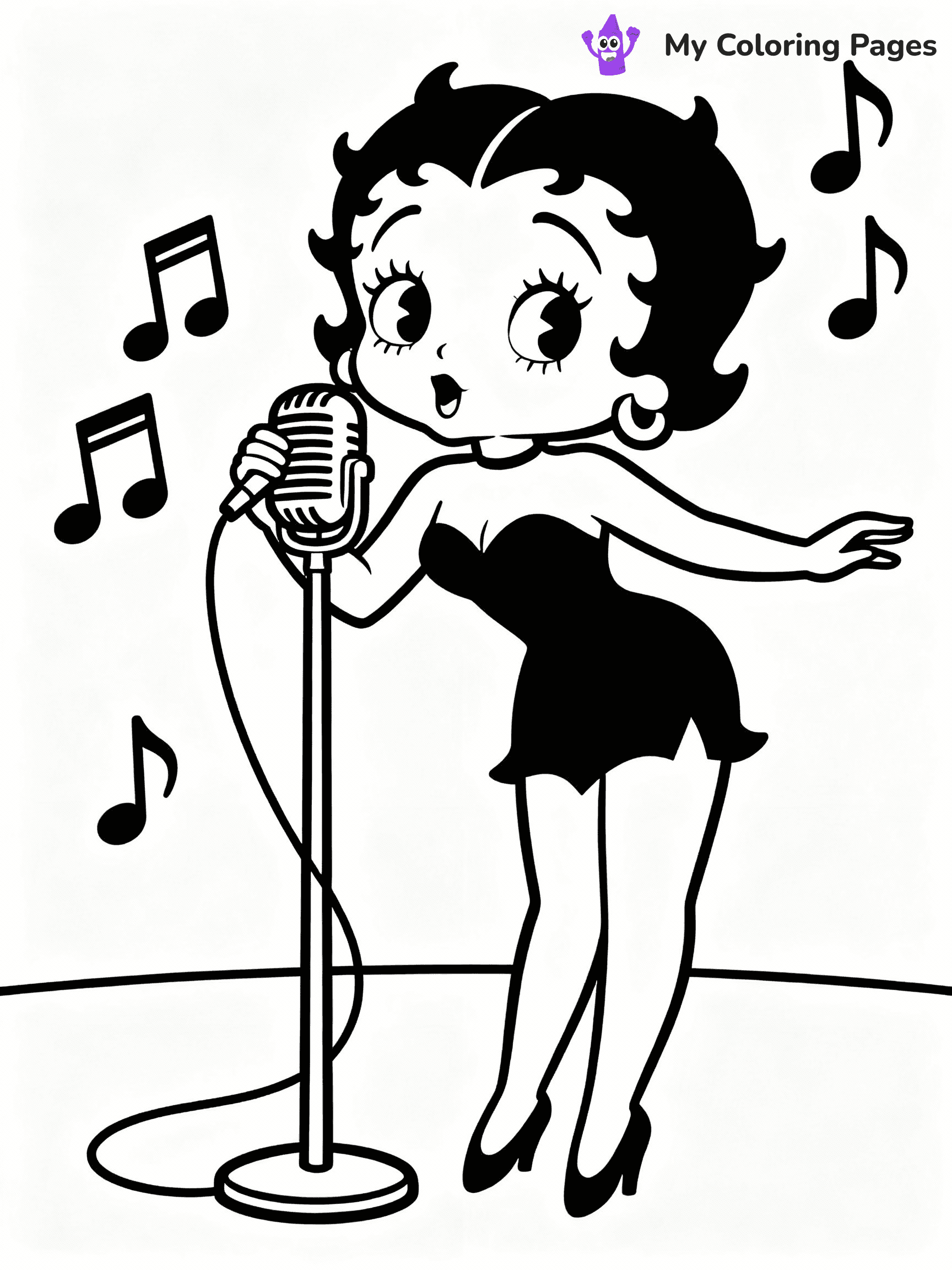 Betty Boop Coloring Pages - 4