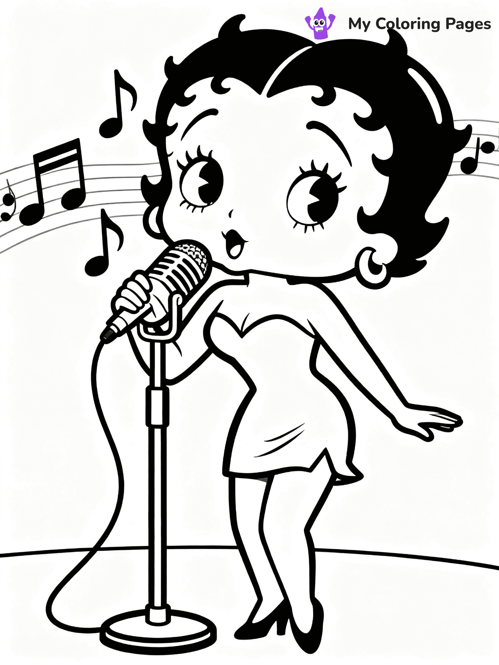 Betty Boop Coloring Pages - 3