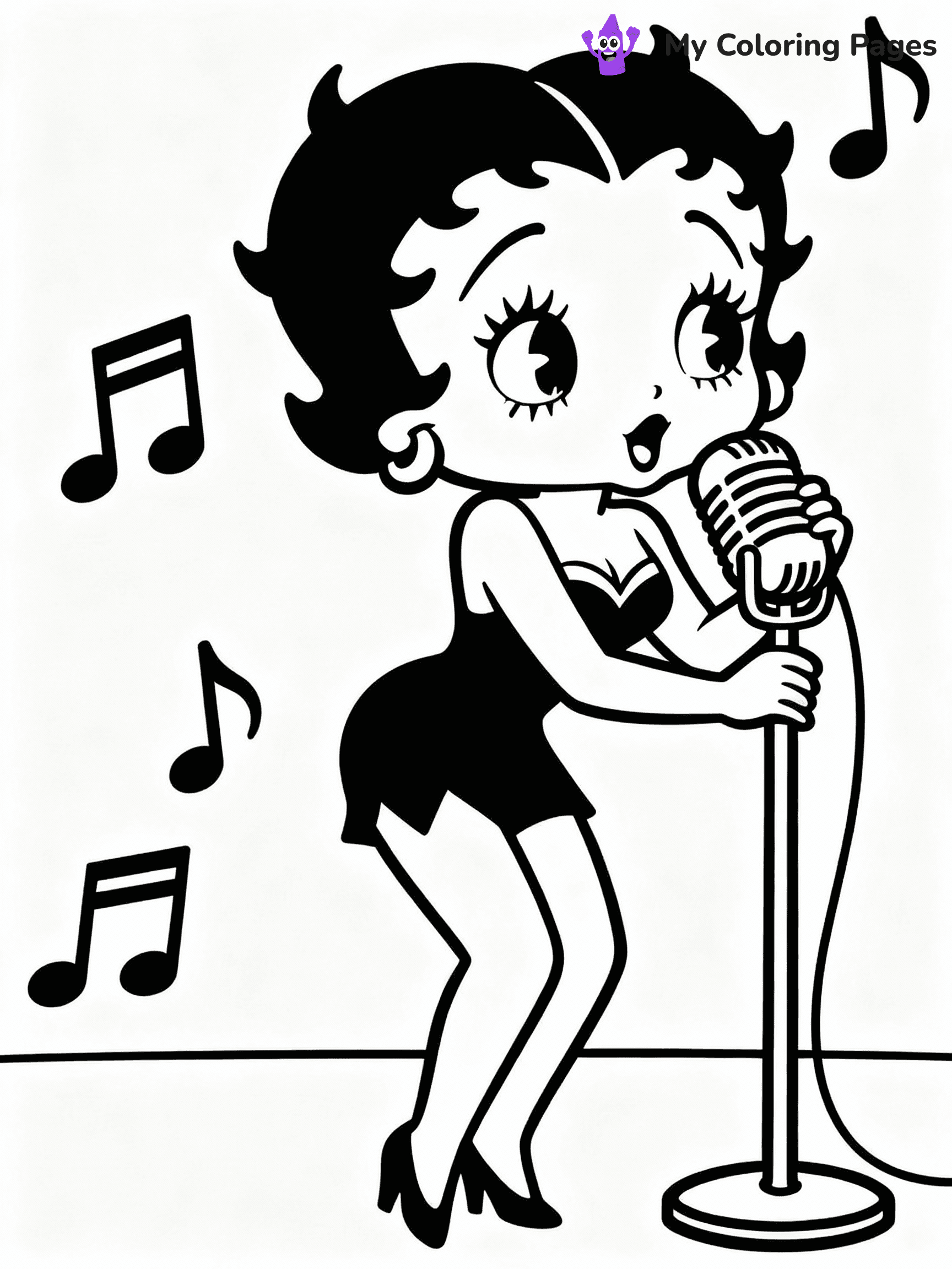 Betty Boop Coloring Pages - 2
