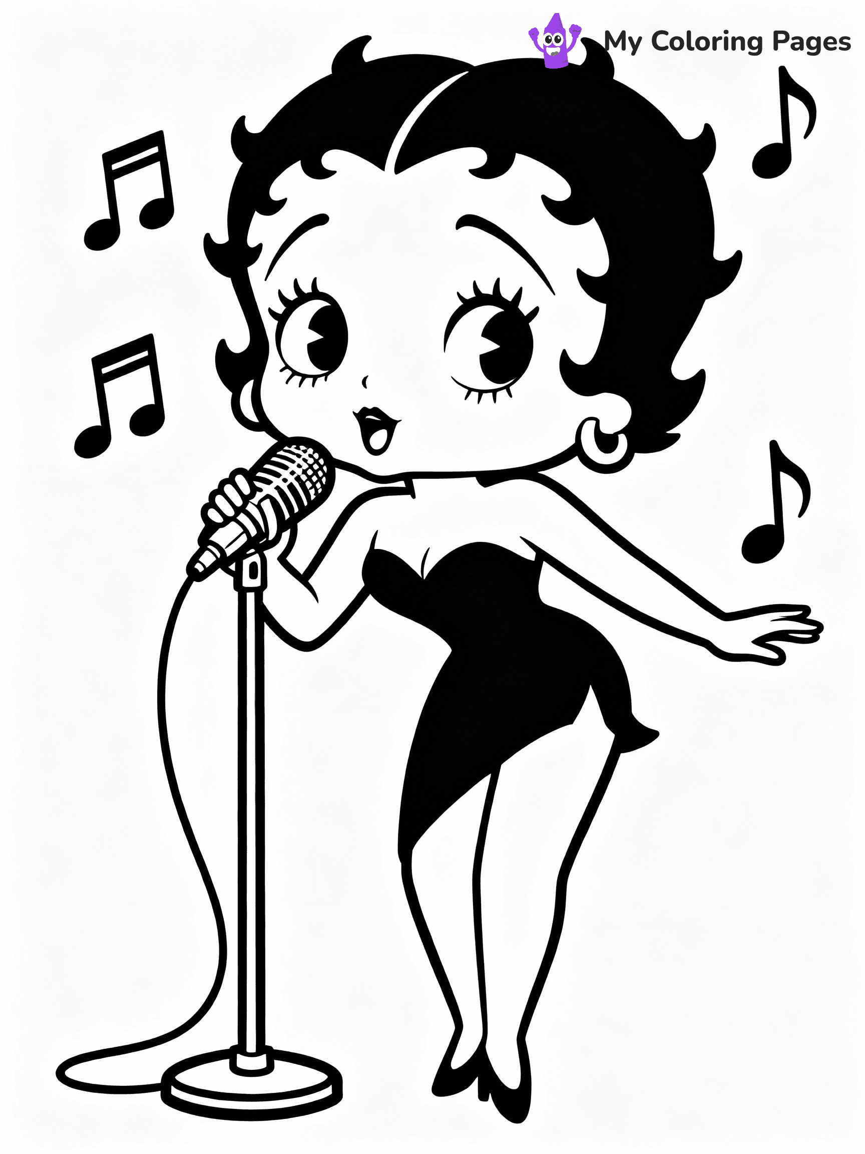 Betty Boop Coloring Pages - 1