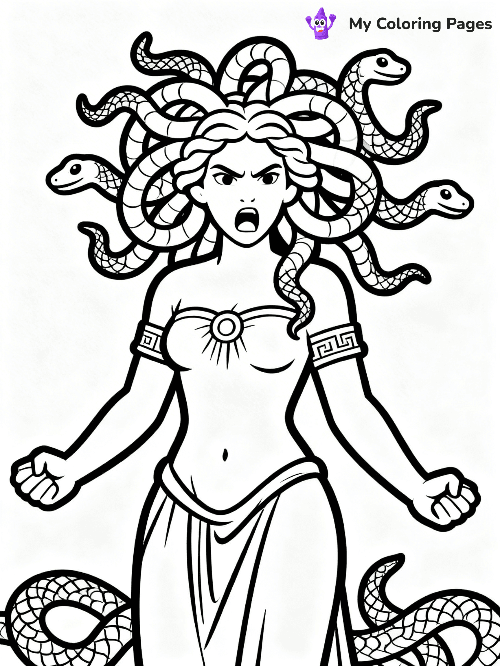 Medusa Coloring Pages - 12