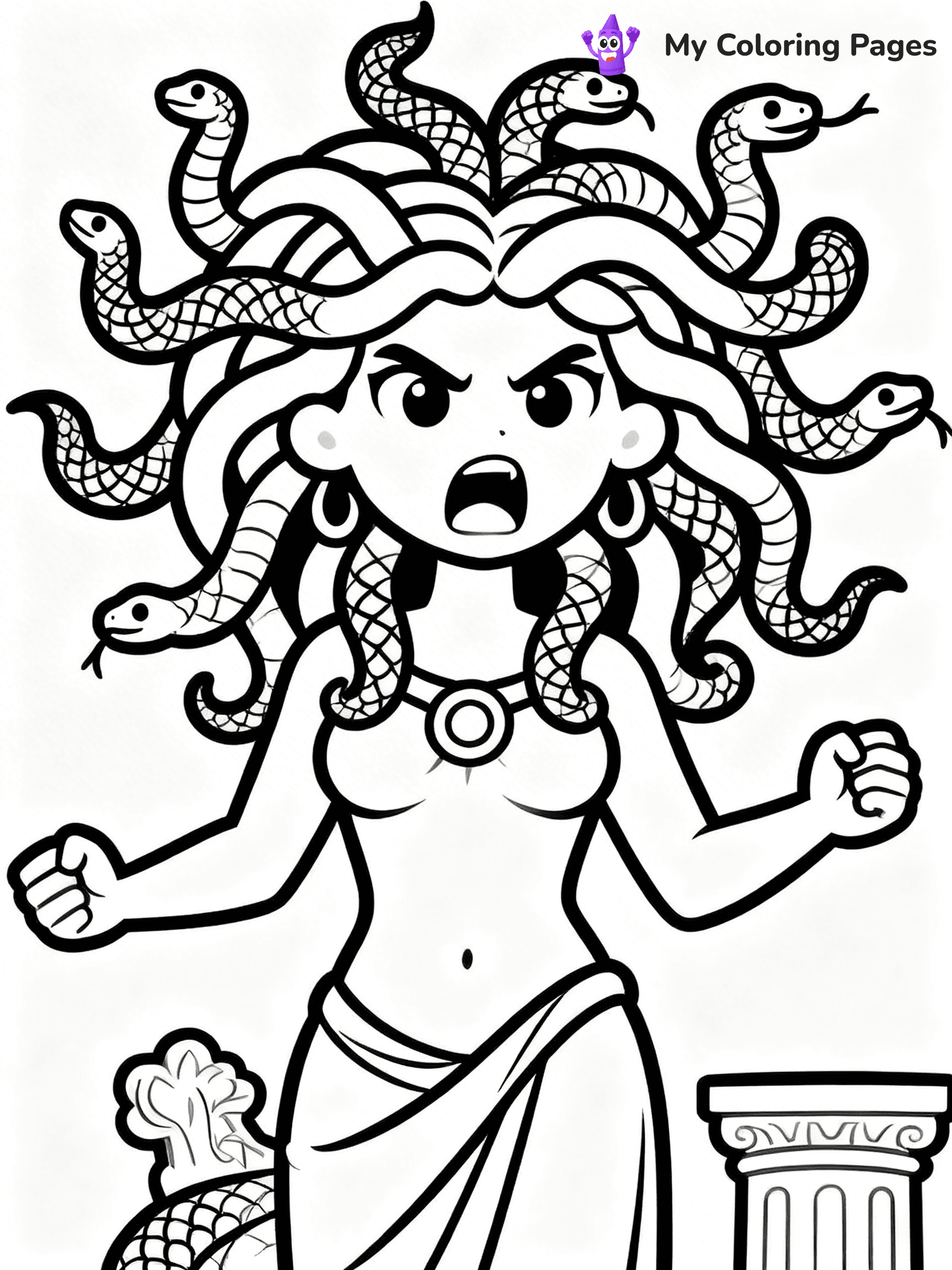 Medusa Coloring Pages - 11