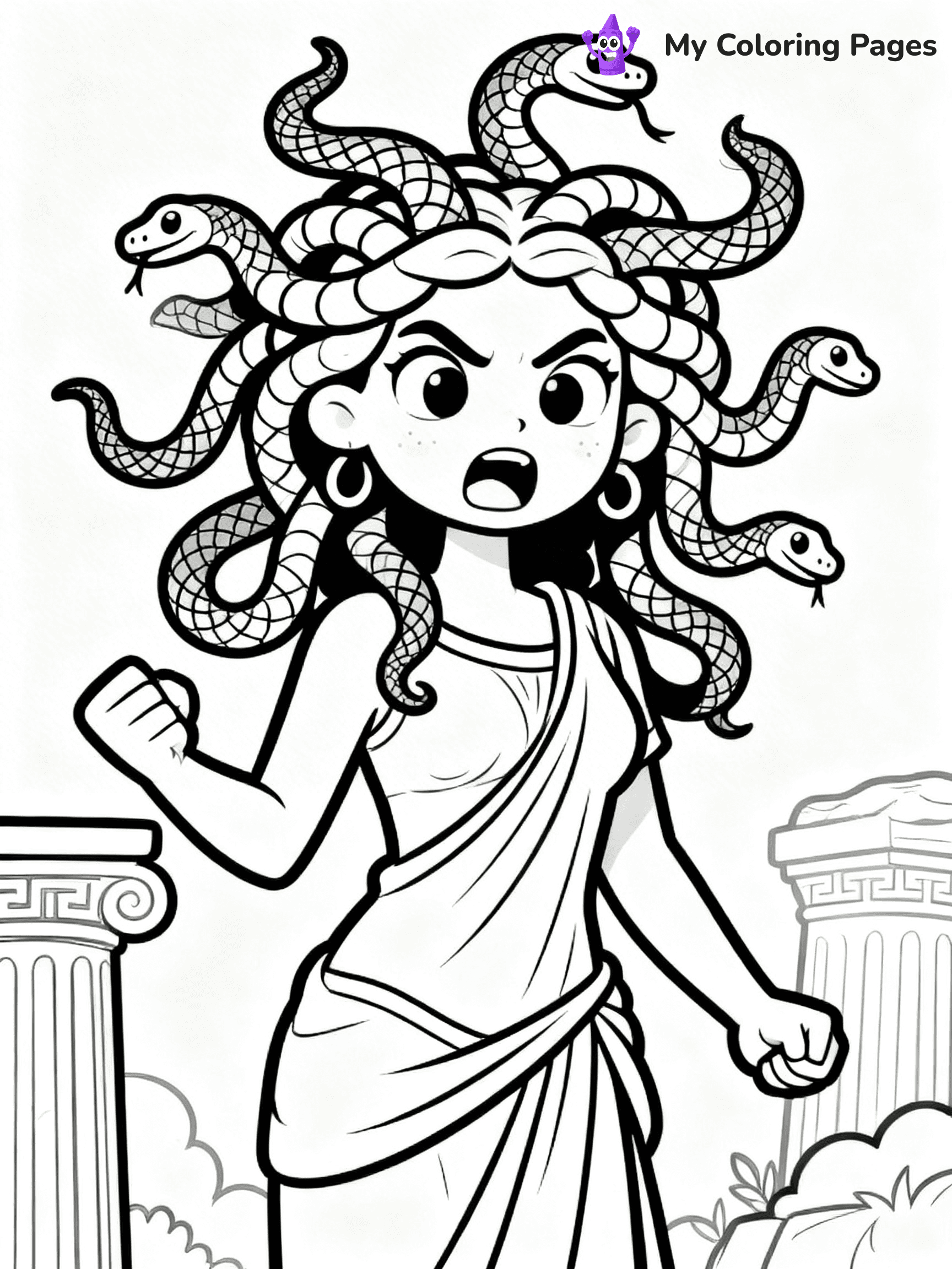Medusa Coloring Pages - 10