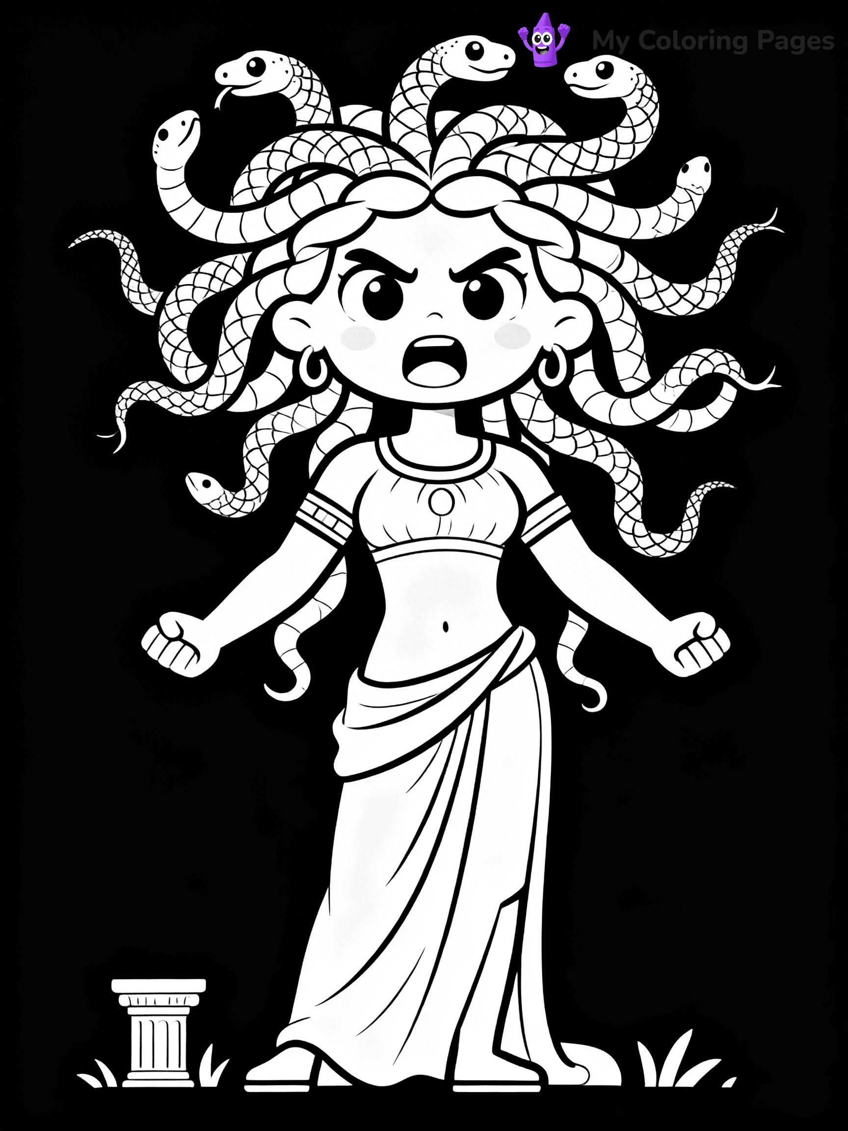 Medusa Coloring Pages - 9