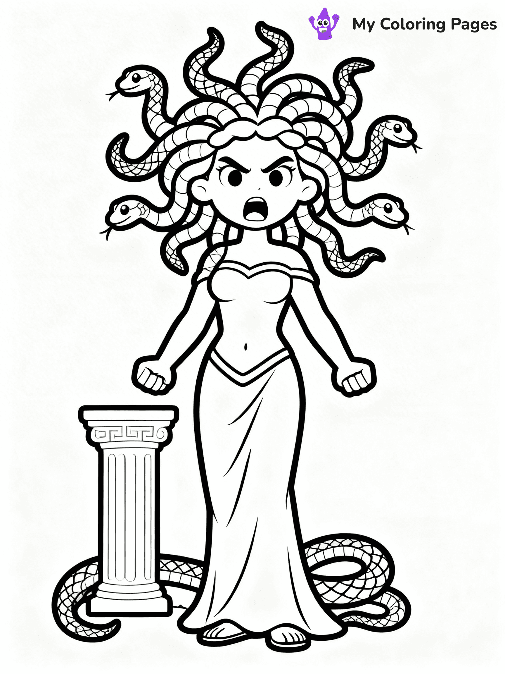 Medusa Coloring Pages - 8