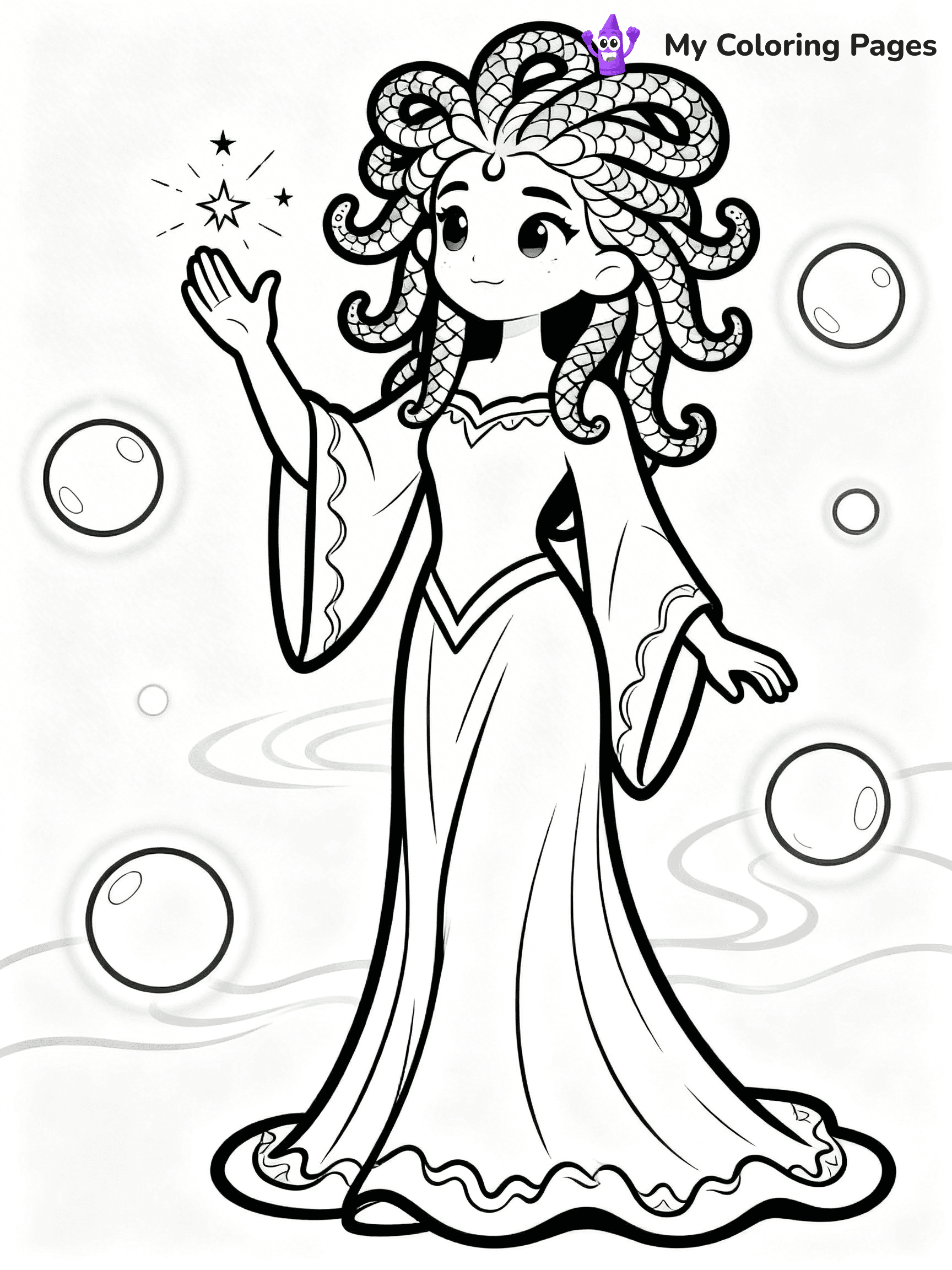 Medusa Coloring Pages - 1