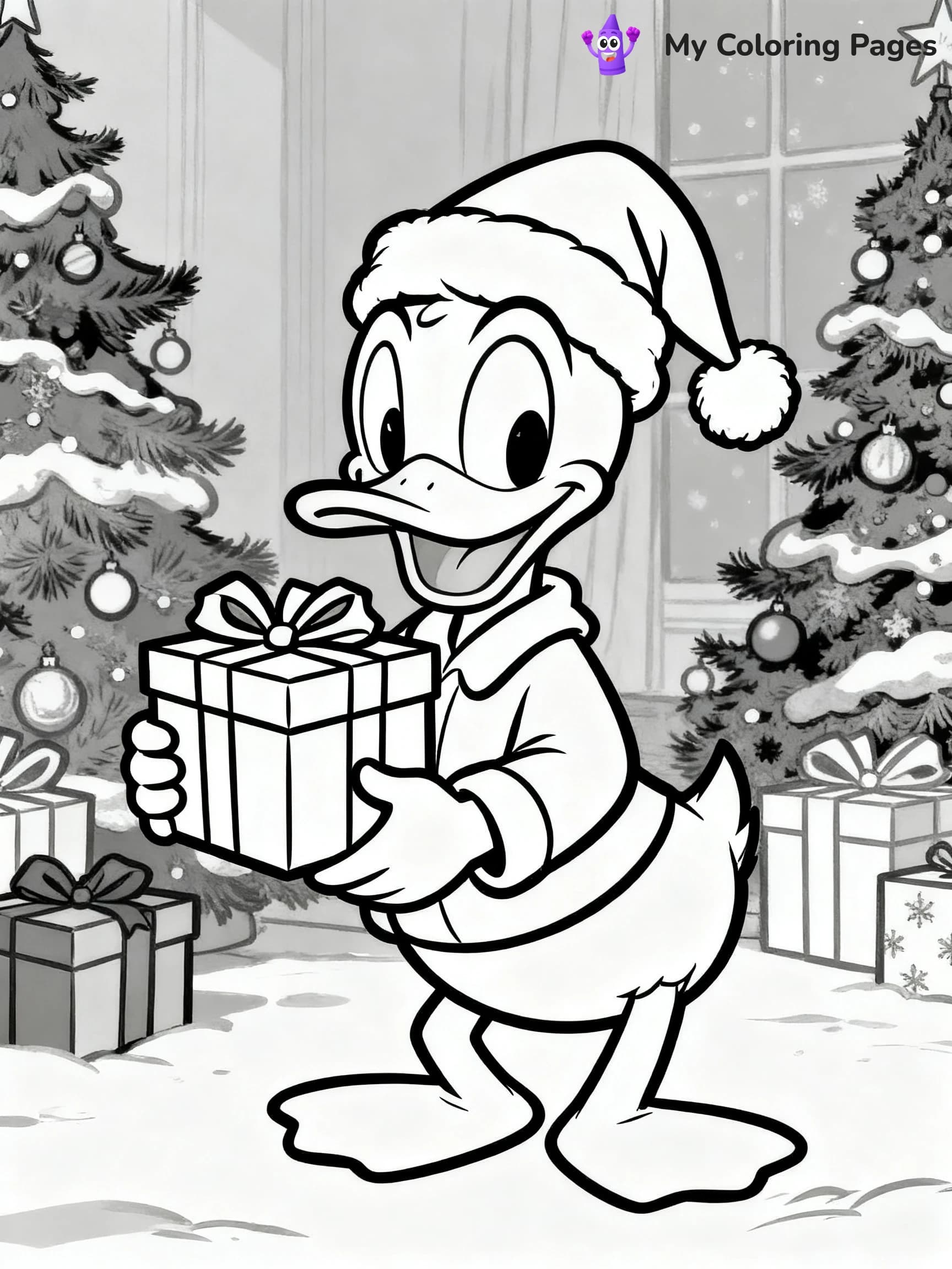 Christmas Mickey Mouse Coloring Pages - 24