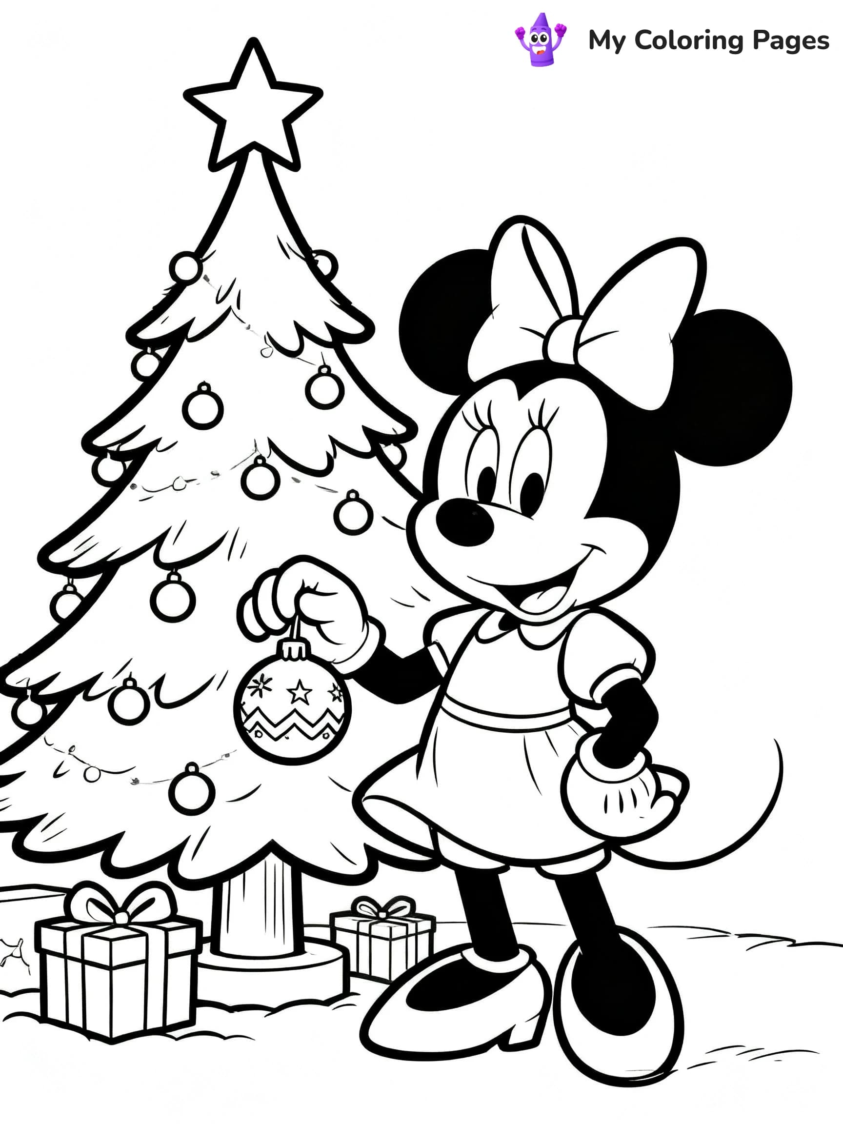 Christmas Mickey Mouse Coloring Pages - 18