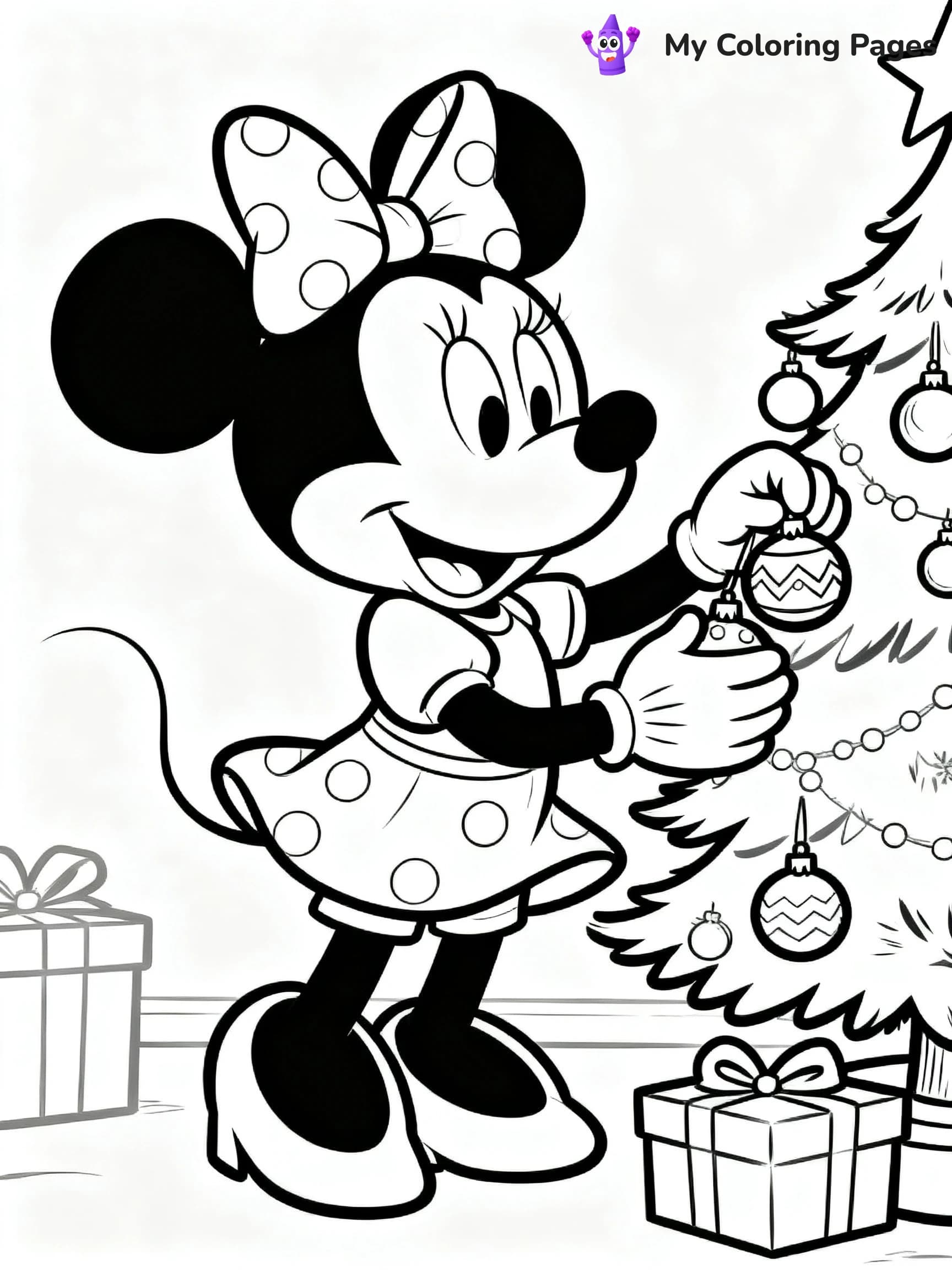 Christmas Mickey Mouse Coloring Pages - 17