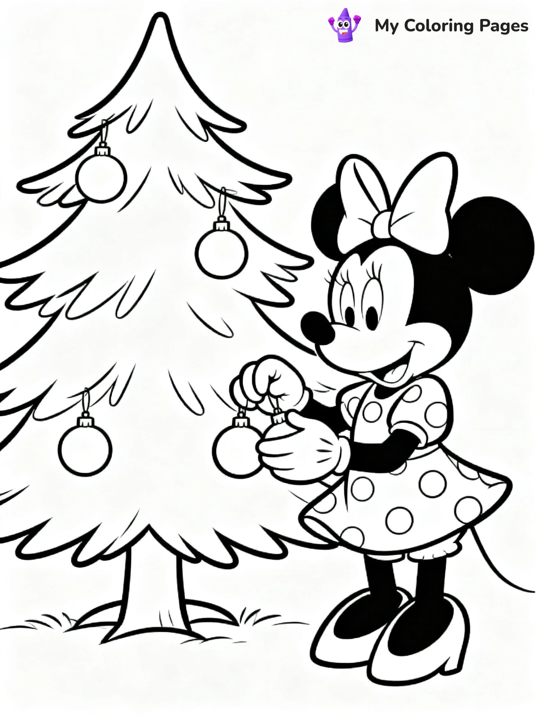 Christmas Mickey Mouse Coloring Pages - 16