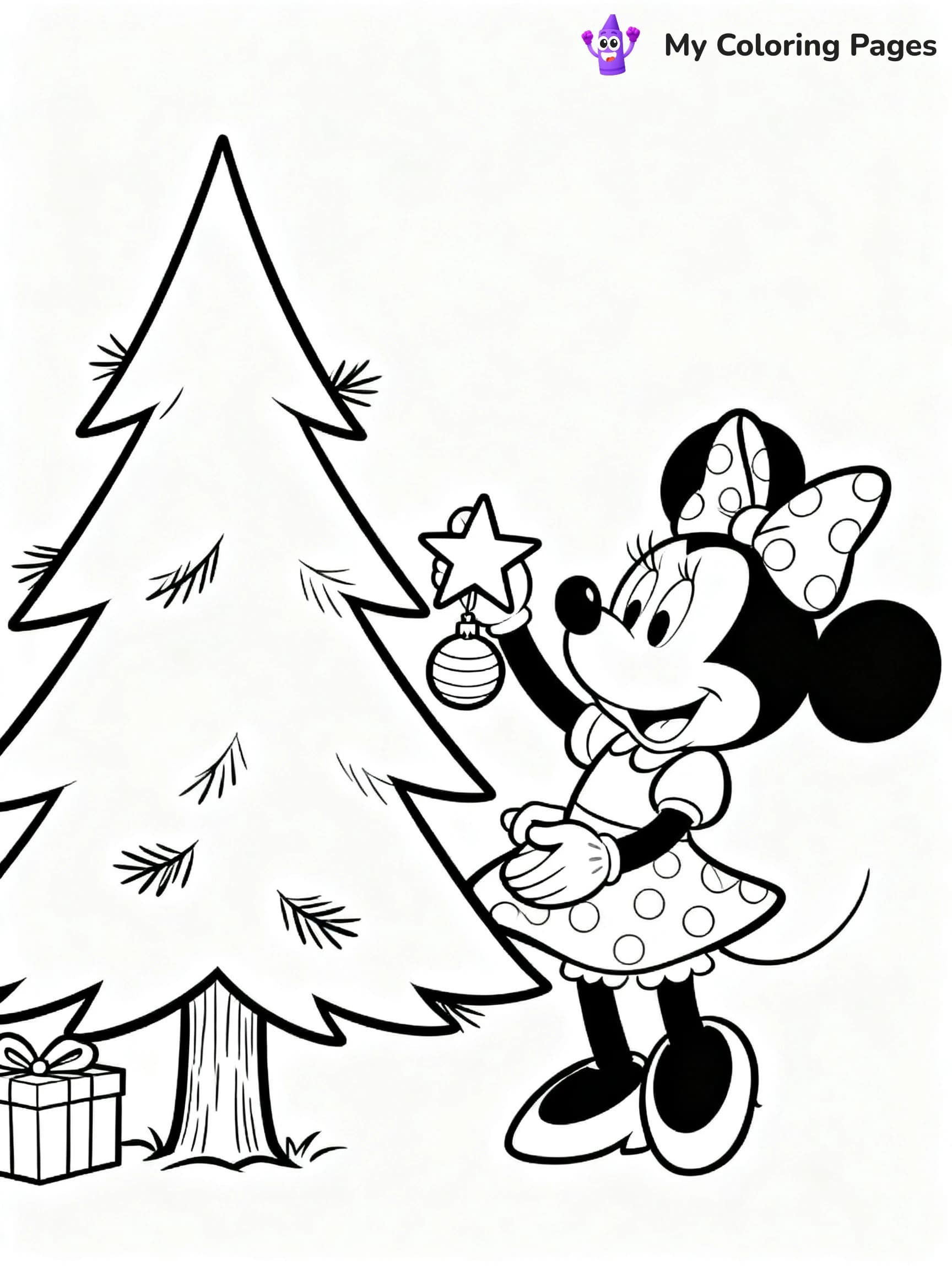 Christmas Mickey Mouse Coloring Pages - 15