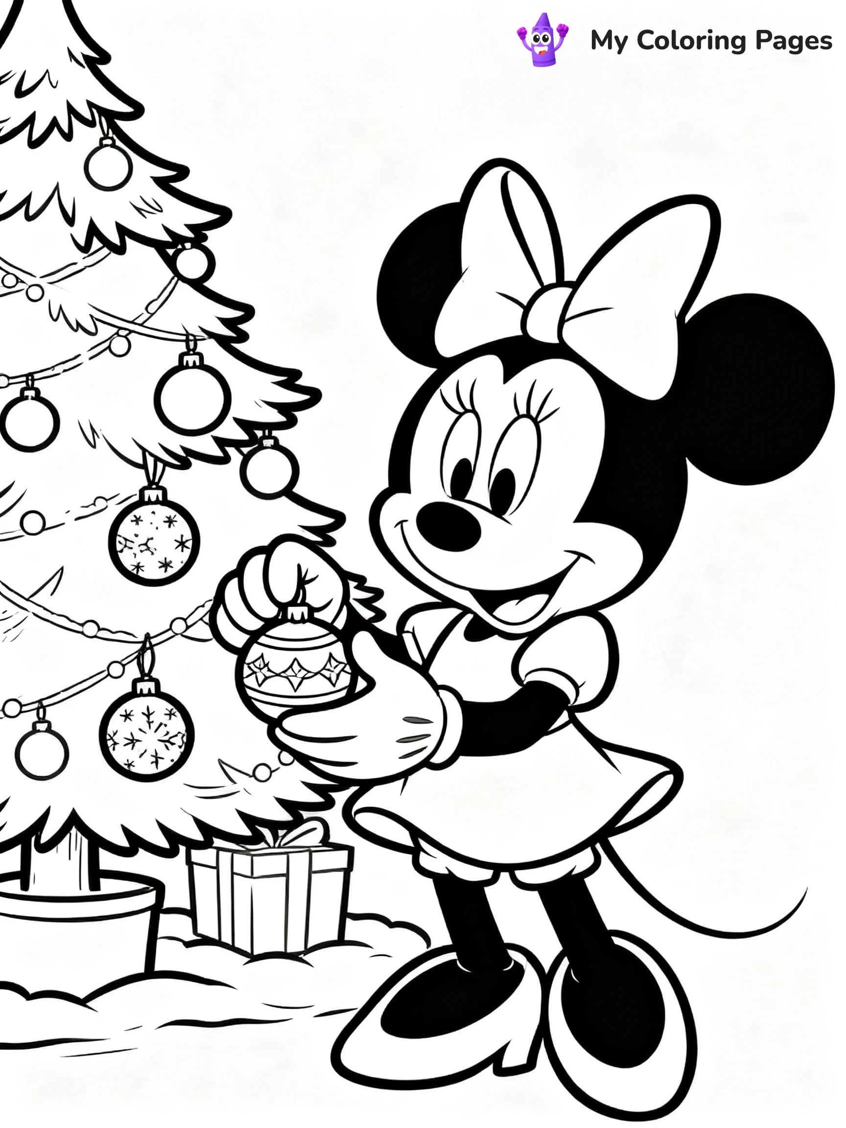 Christmas Mickey Mouse Coloring Pages - 14