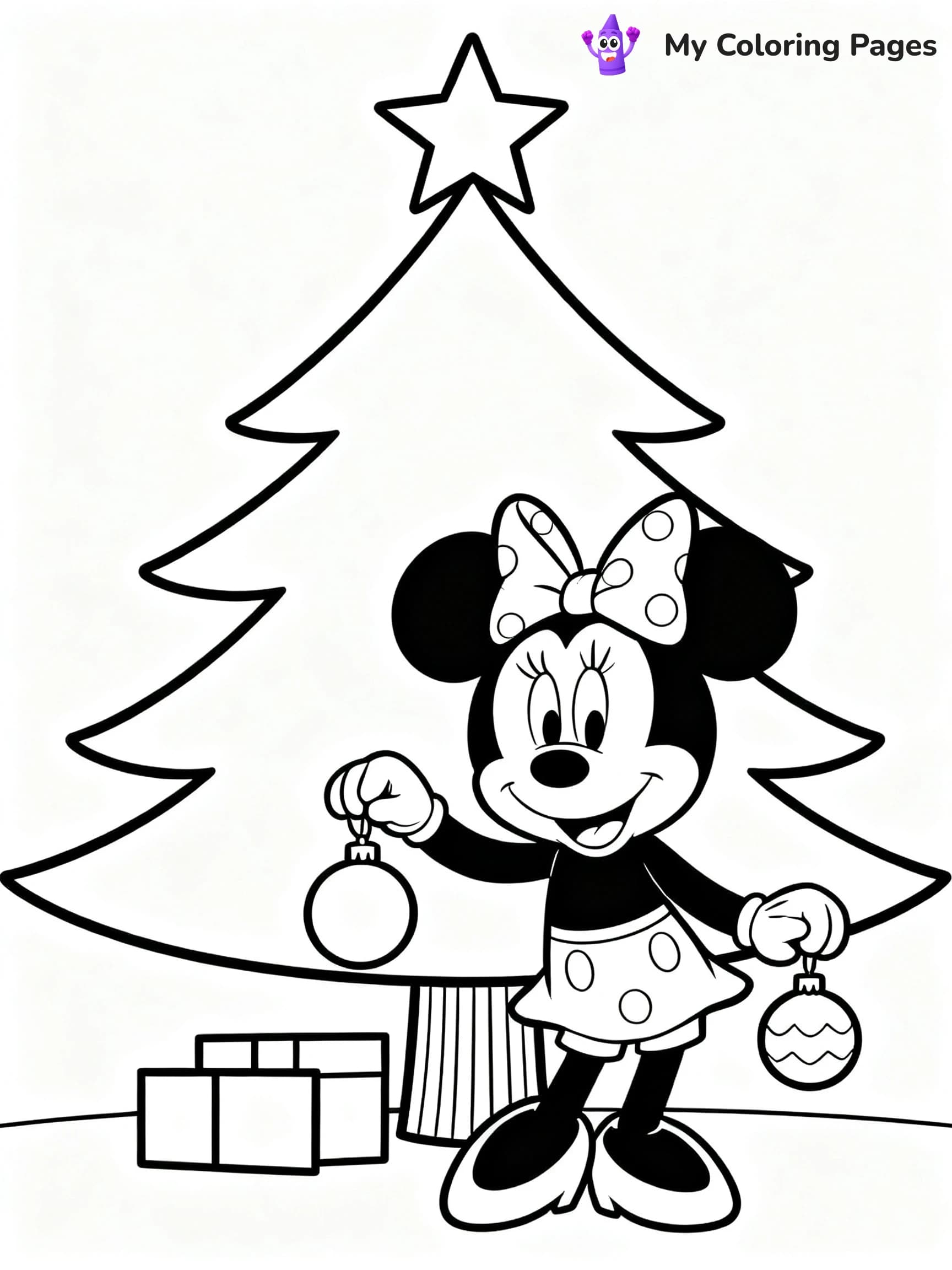 Christmas Mickey Mouse Coloring Pages - 13