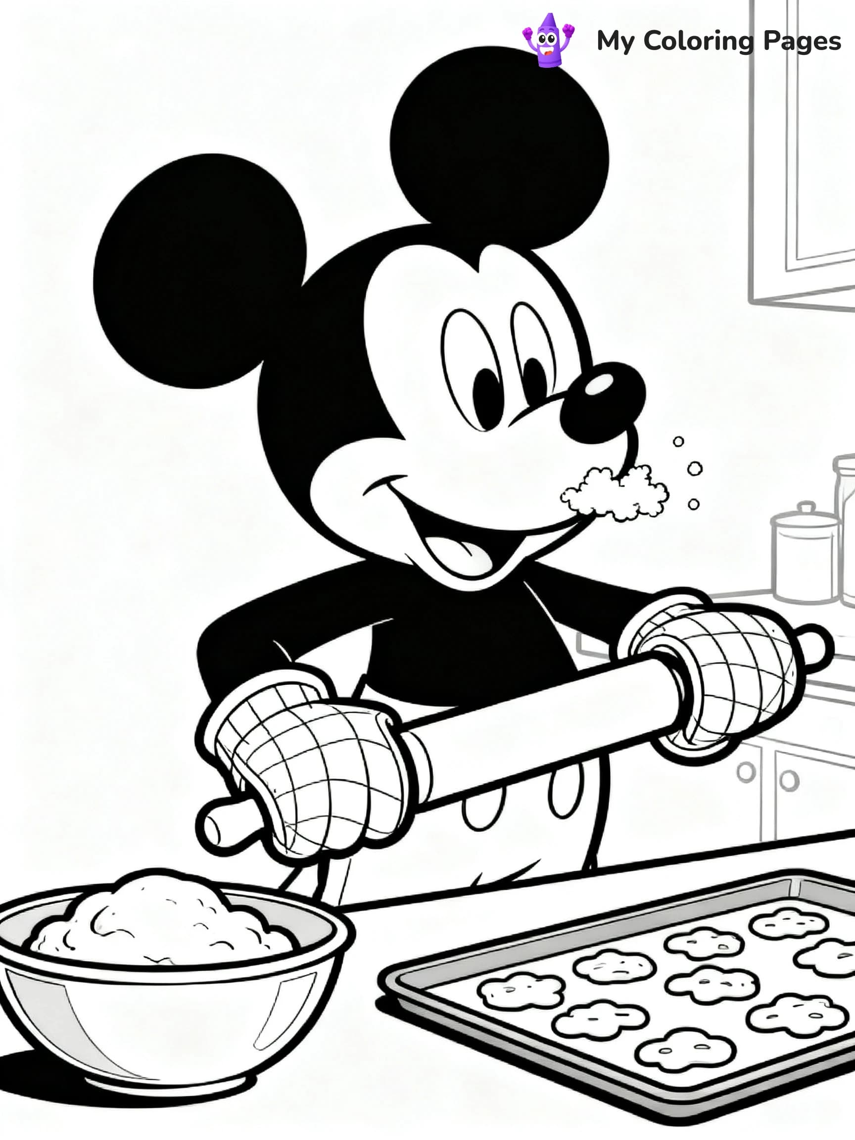Christmas Mickey Mouse Coloring Pages - 12