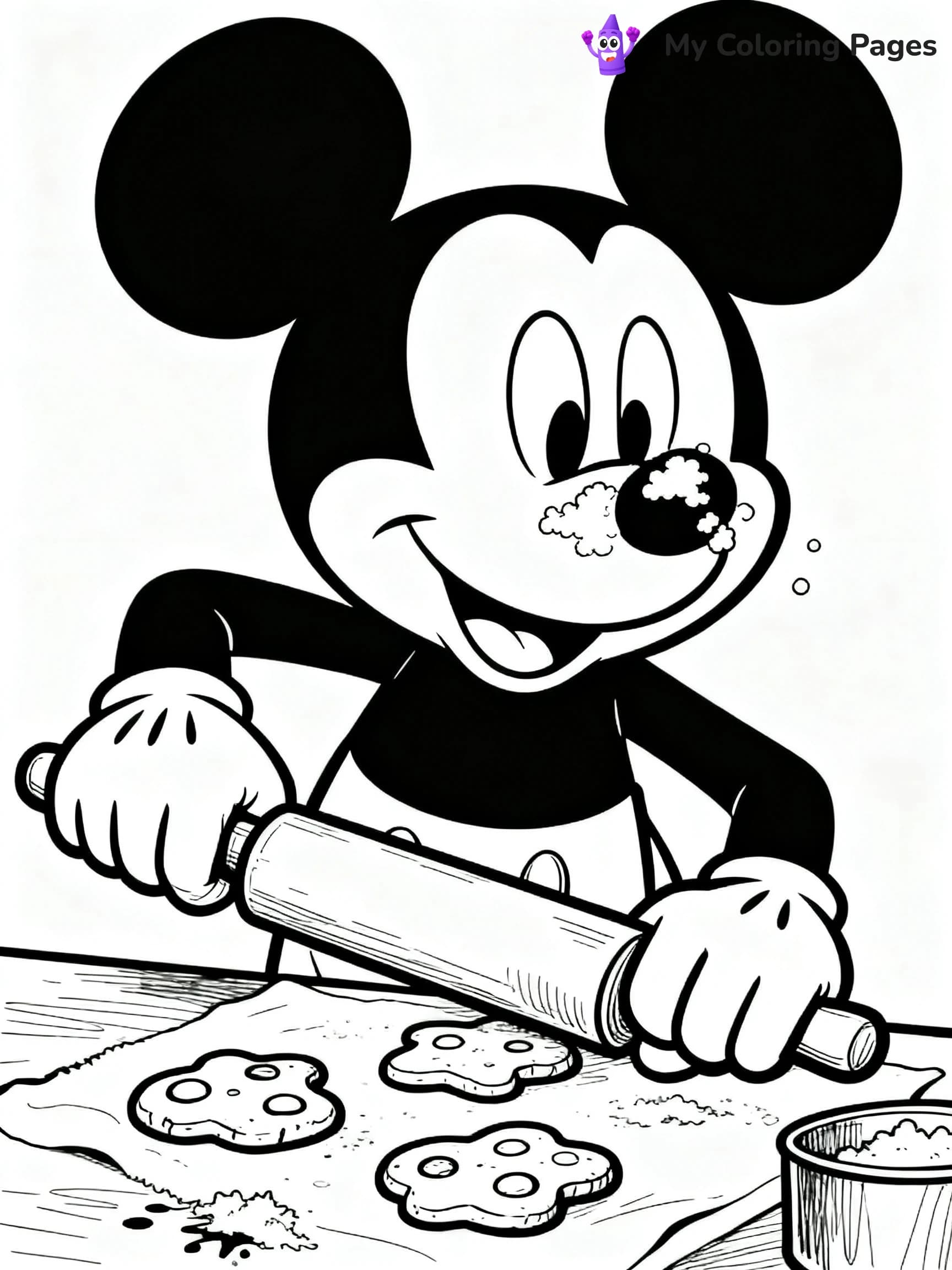 Christmas Mickey Mouse Coloring Pages - 10