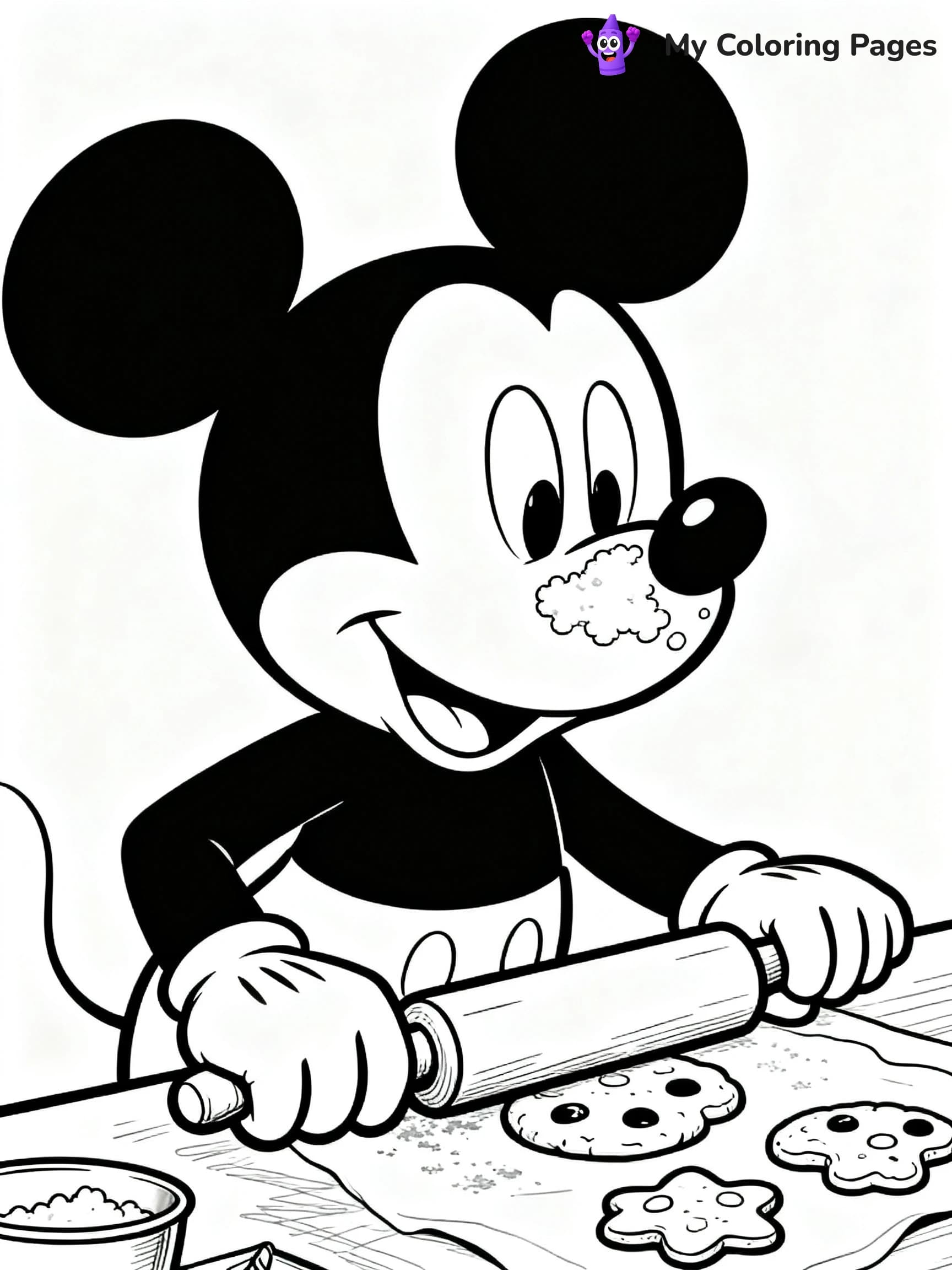 Christmas Mickey Mouse Coloring Pages - 9
